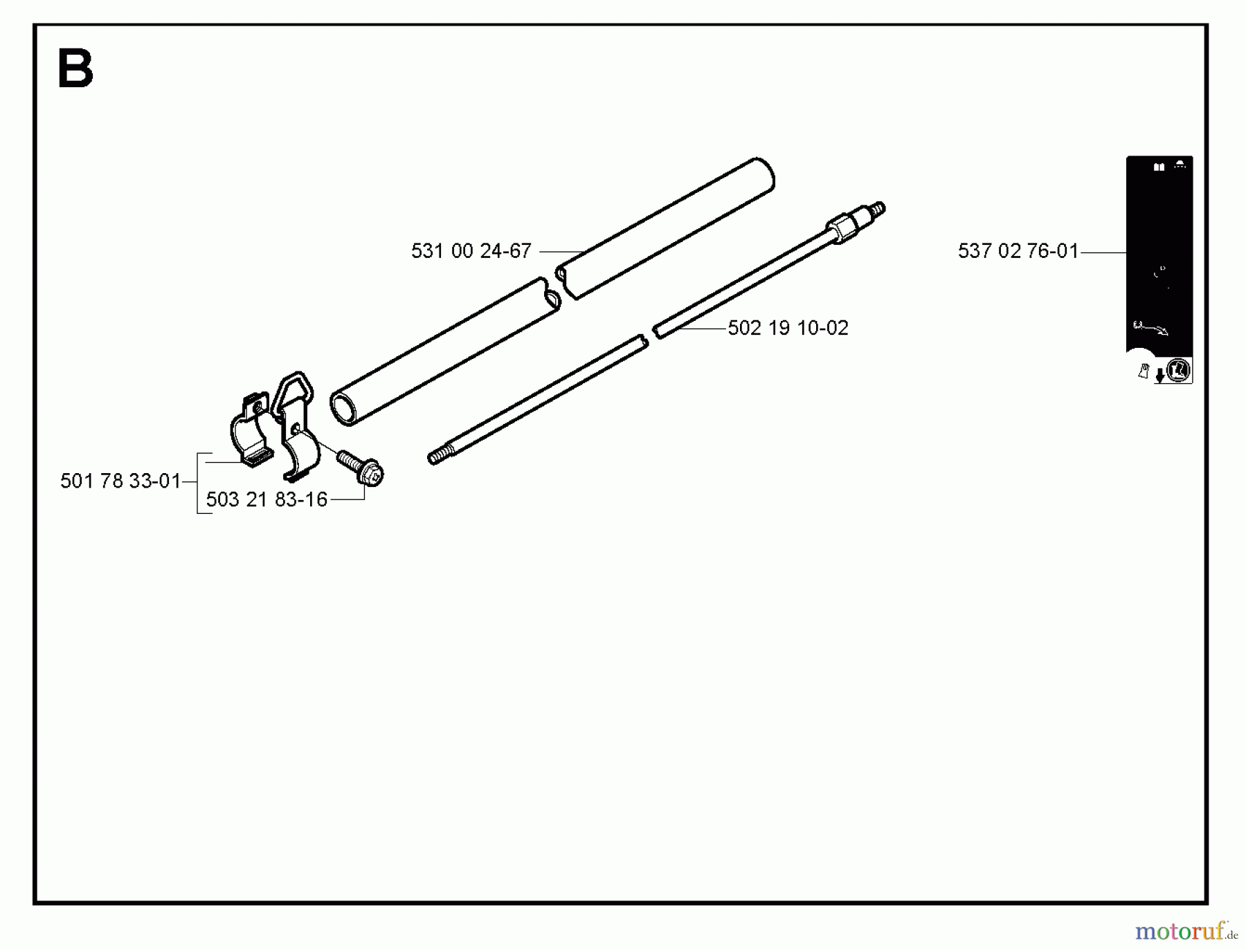 Jonsered Motorsensen, Trimmer GC2032 - Jonsered String/Brush Trimmer (2004-10) SHAFT