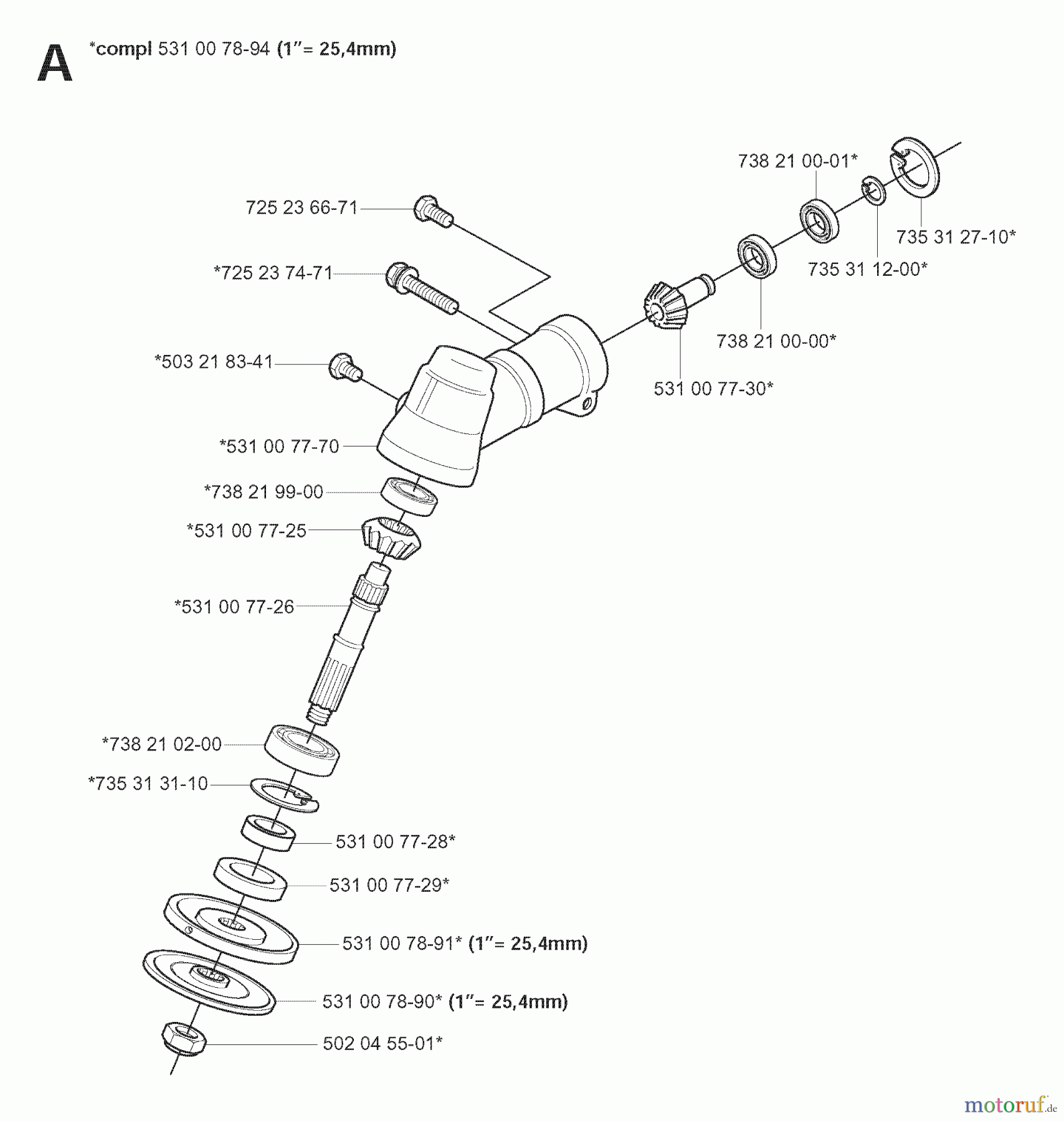 Jonsered Motorsensen, Trimmer GC2042 - Jonsered String/Brush Trimmer (2008-03) BEVEL GEAR