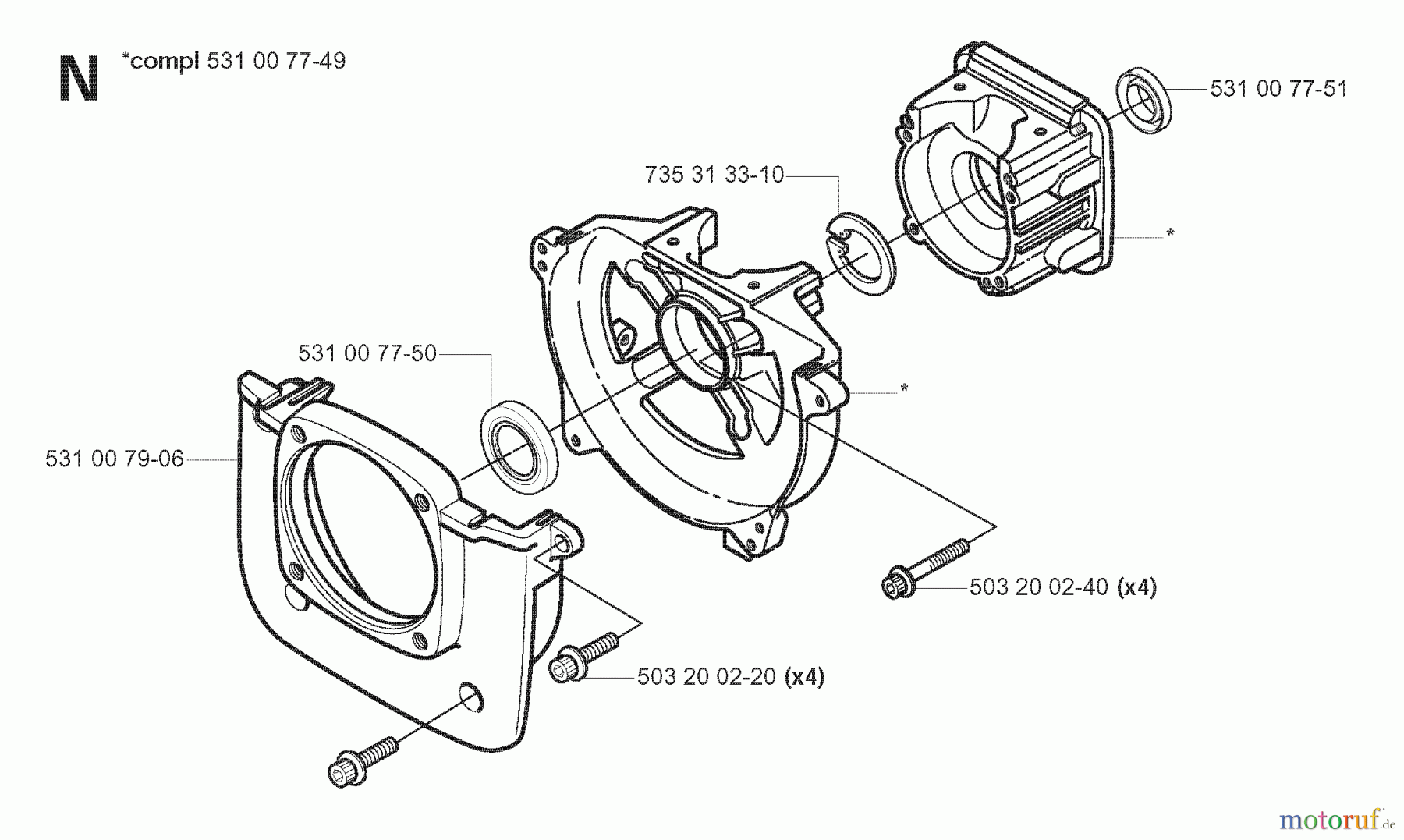 Jonsered Motorsensen, Trimmer GC2042 - Jonsered String/Brush Trimmer (2008-03) CRANKCASE
