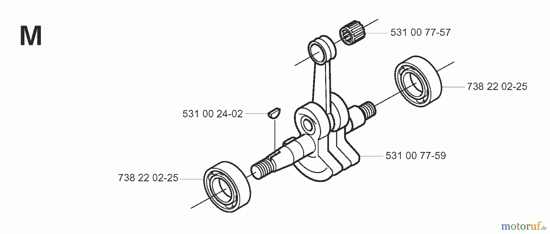 Jonsered Motorsensen, Trimmer GC2042 - Jonsered String/Brush Trimmer (2008-03) CRANKSHAFT