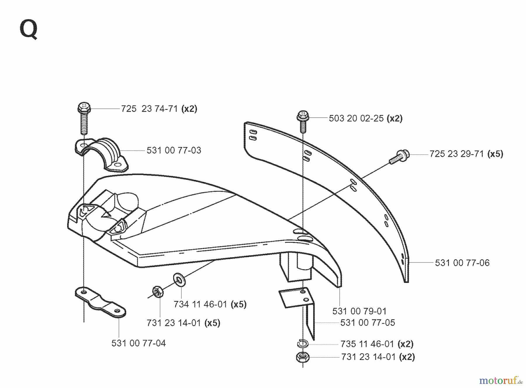 Jonsered Motorsensen, Trimmer GC2042 - Jonsered String/Brush Trimmer (2008-03) GUARDS