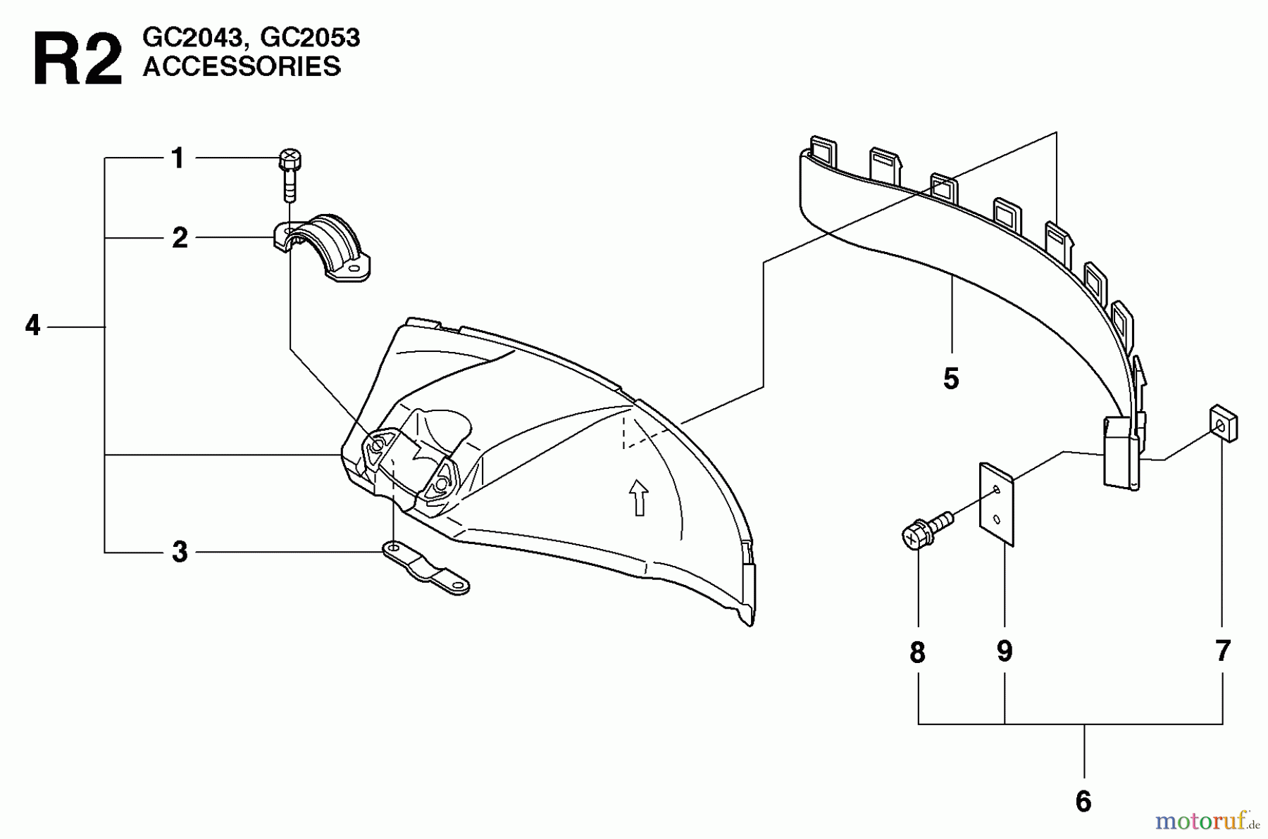 Jonsered Motorsensen, Trimmer GC2043 - Jonsered String/Brush Trimmer (2009-05) ACCESSORIES #2