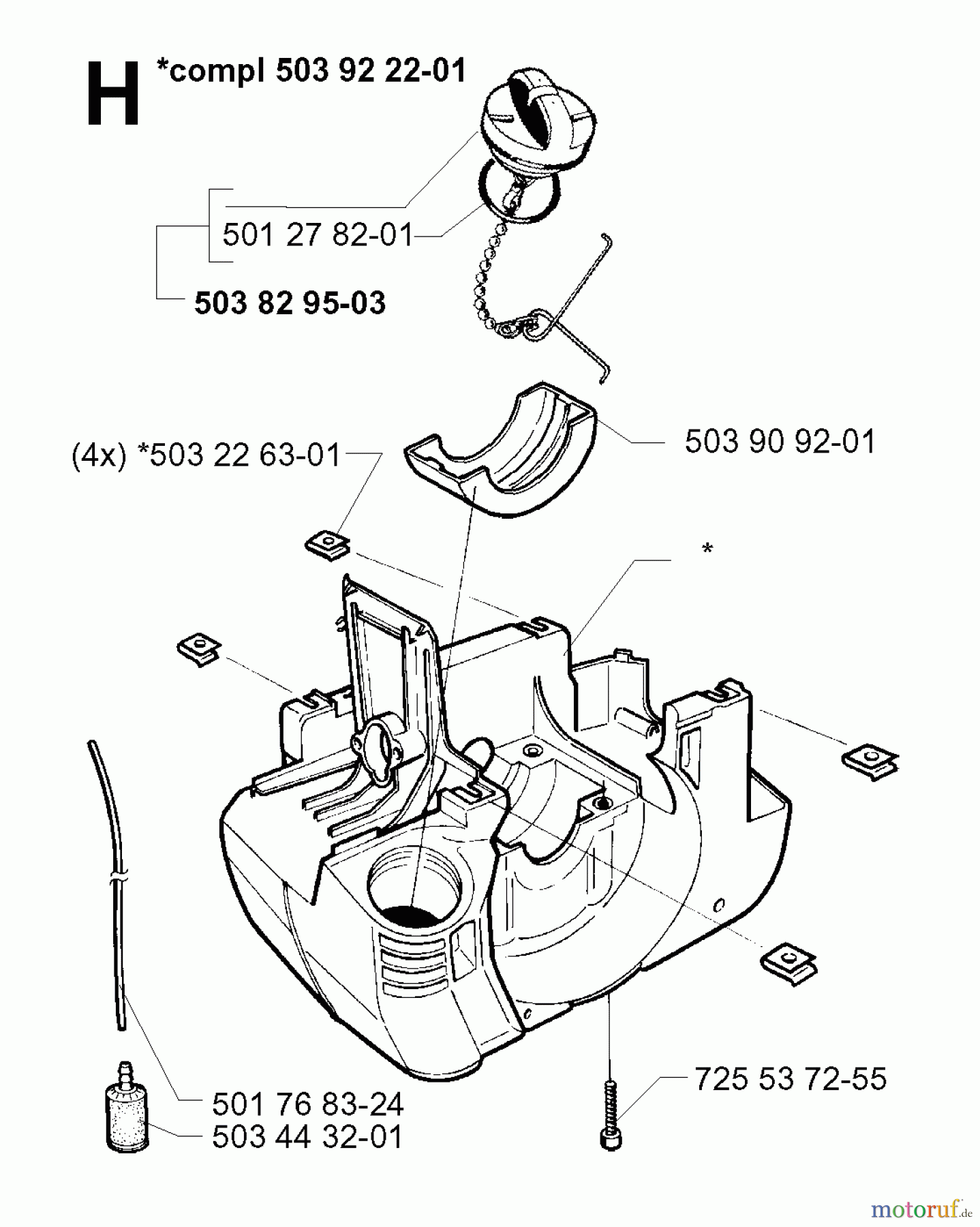 Jonsered Motorsensen, Trimmer GR26 - Jonsered String/Brush Trimmer (1997-02) CRANKCASE