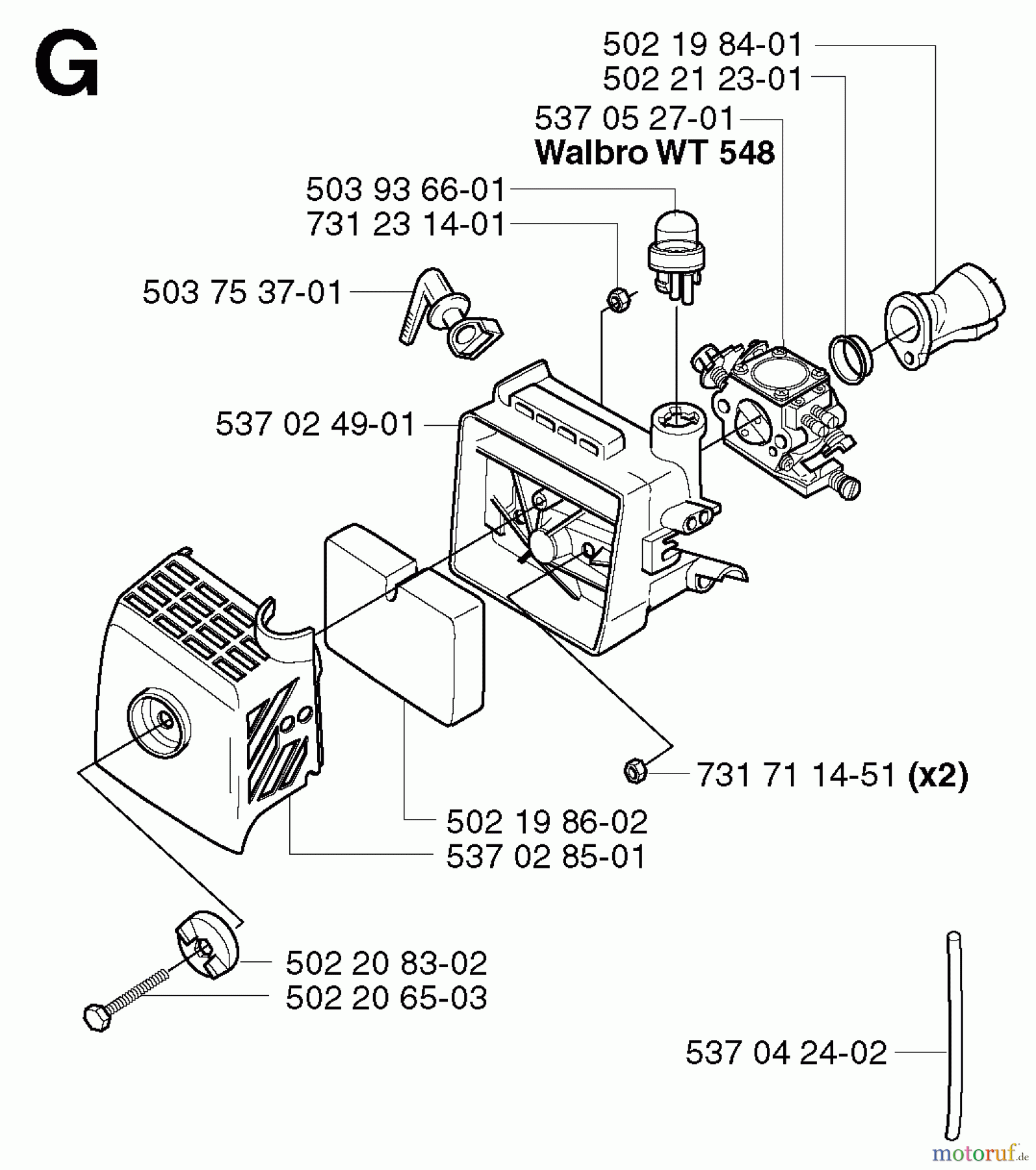 Jonsered Motorsensen, Trimmer GR2026 - Jonsered String/Brush Trimmer (2002-08) CARBURETOR AIR FILTER