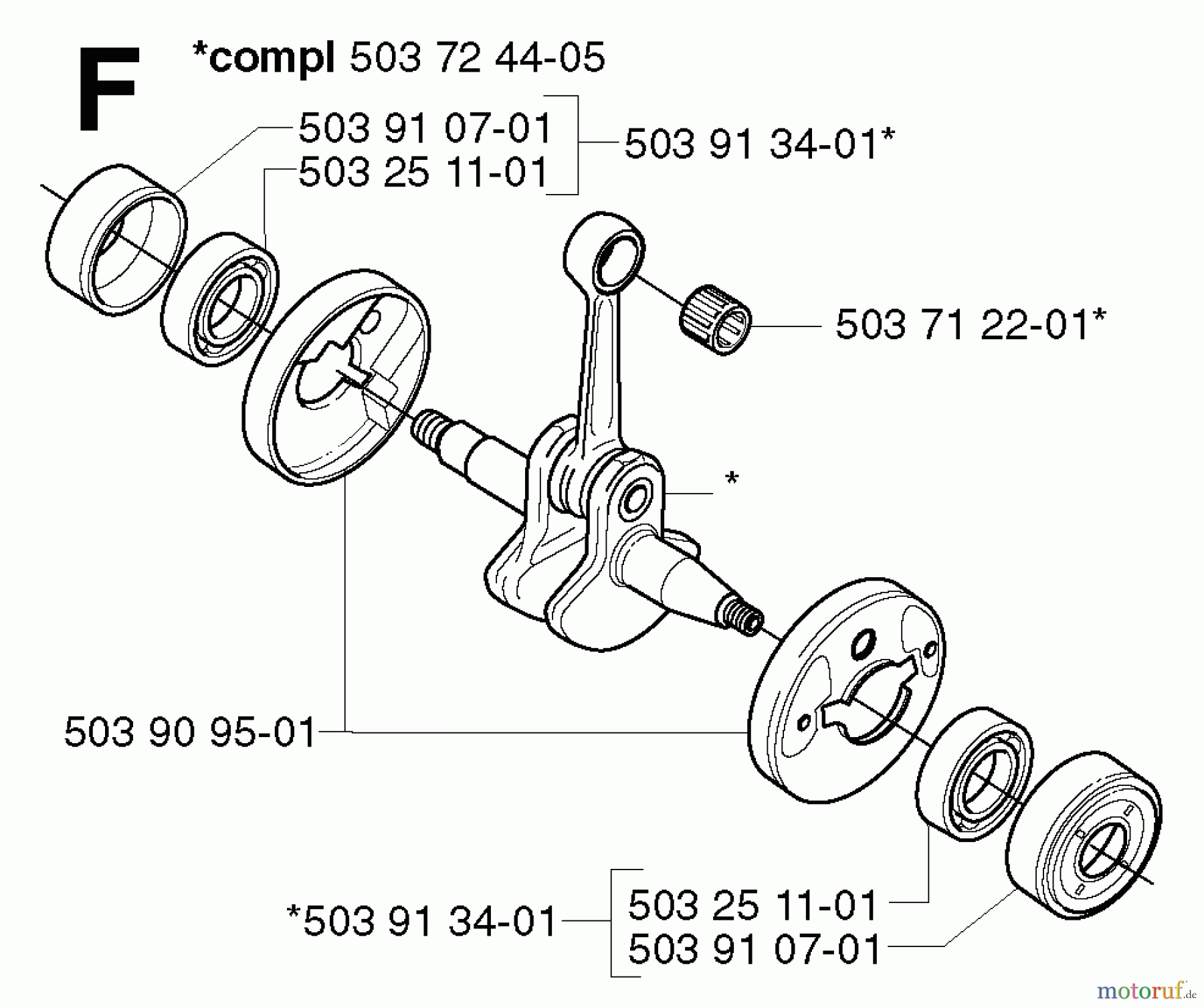 Jonsered Motorsensen, Trimmer GR2026 - Jonsered String/Brush Trimmer (2002-08) CRANKSHAFT