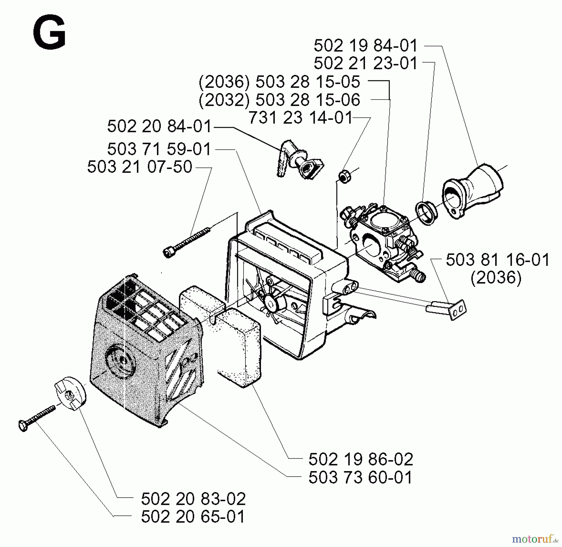 Jonsered Motorsensen, Trimmer GR2036 - Jonsered String/Brush Trimmer (1998-02) CARBURETOR AIR FILTER