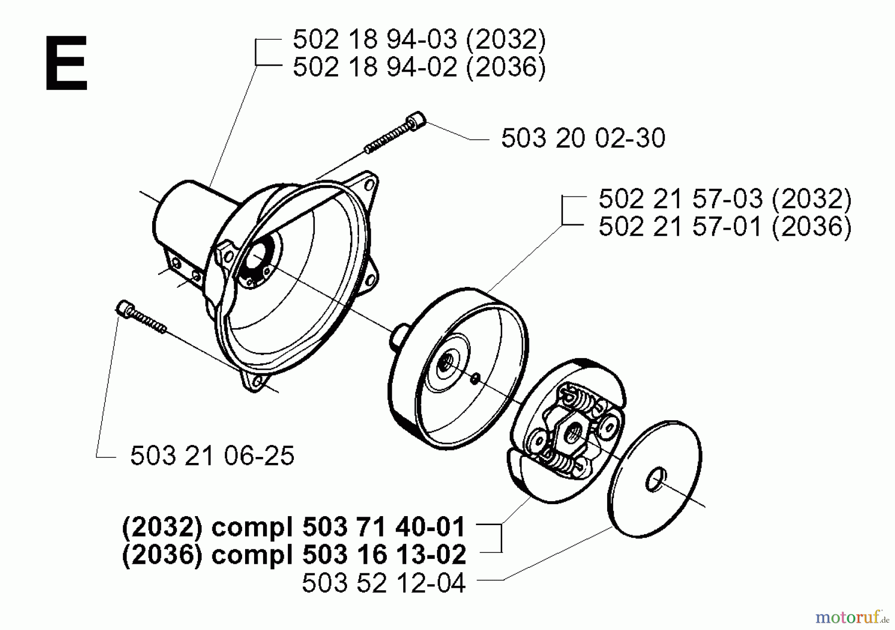Jonsered Motorsensen, Trimmer GR2036 - Jonsered String/Brush Trimmer (1998-02) CLUTCH