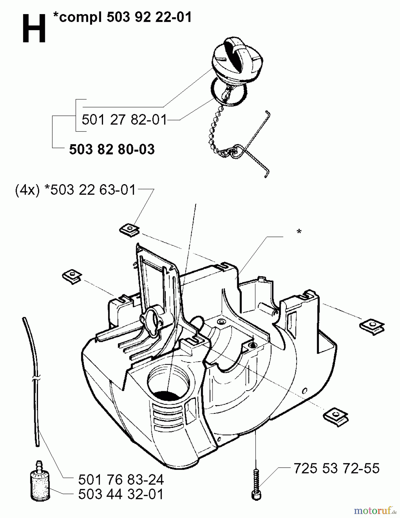 Jonsered Motorsensen, Trimmer GR2032 - Jonsered String/Brush Trimmer (1998-02) CRANKCASE
