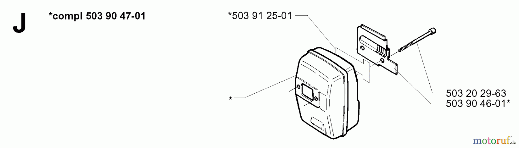 Jonsered Motorsensen, Trimmer GR2032 - Jonsered String/Brush Trimmer (1998-02) MUFFLER