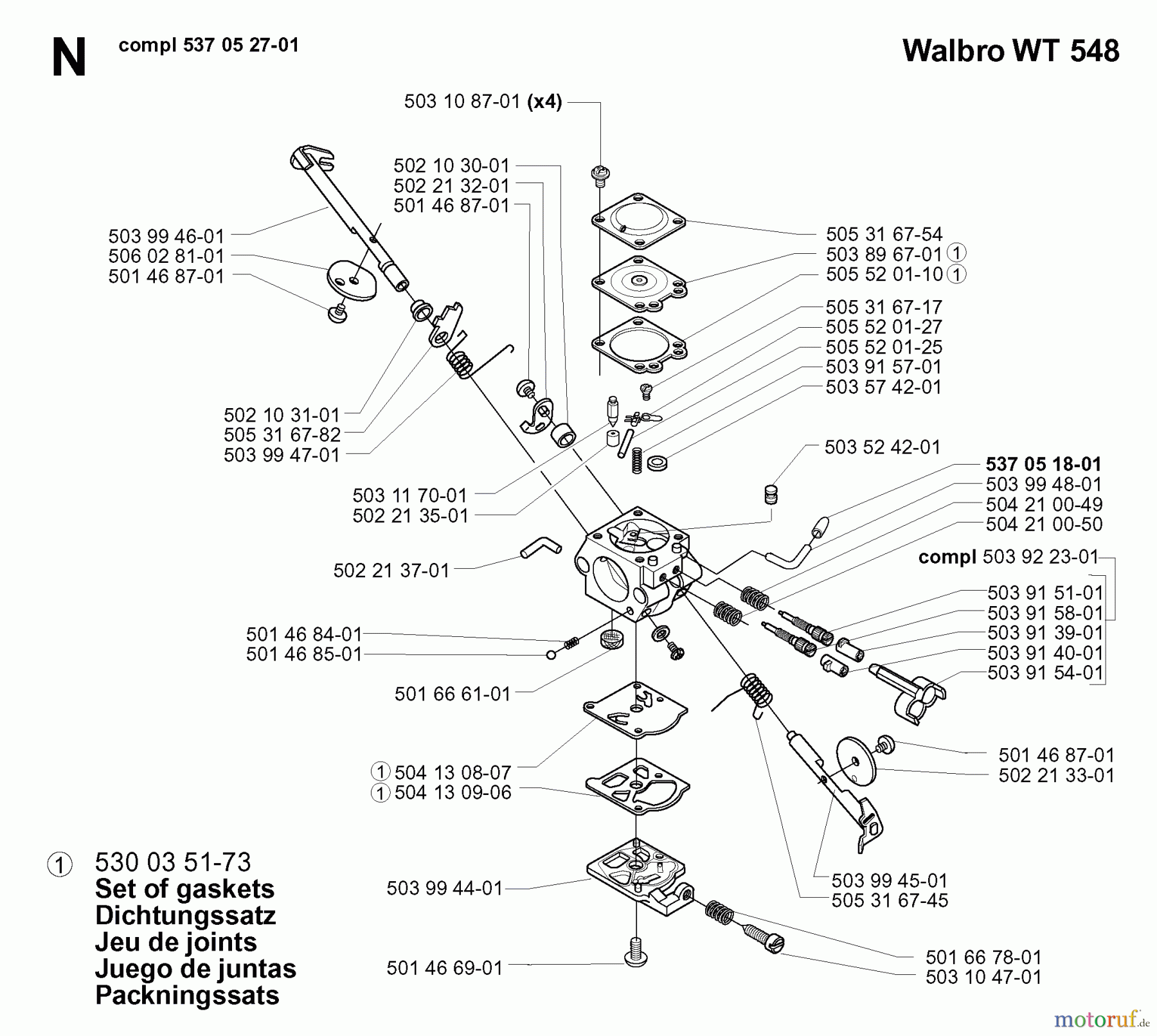 Jonsered Motorsensen, Trimmer GR2032 - Jonsered String/Brush Trimmer (2000-10) CARBURETOR DETAILS