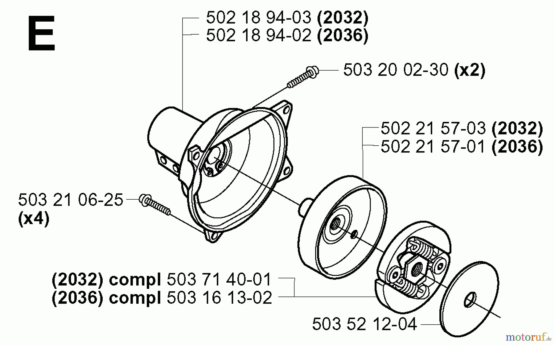 Jonsered Motorsensen, Trimmer GR2036 - Jonsered String/Brush Trimmer (2000-10) CLUTCH