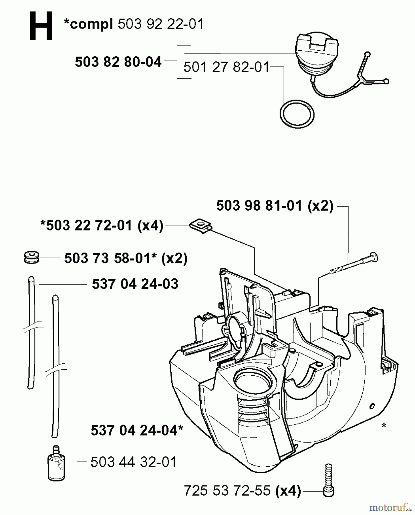 Jonsered Motorsensen, Trimmer GR2032 - Jonsered String/Brush Trimmer (2000-10) CRANKCASE