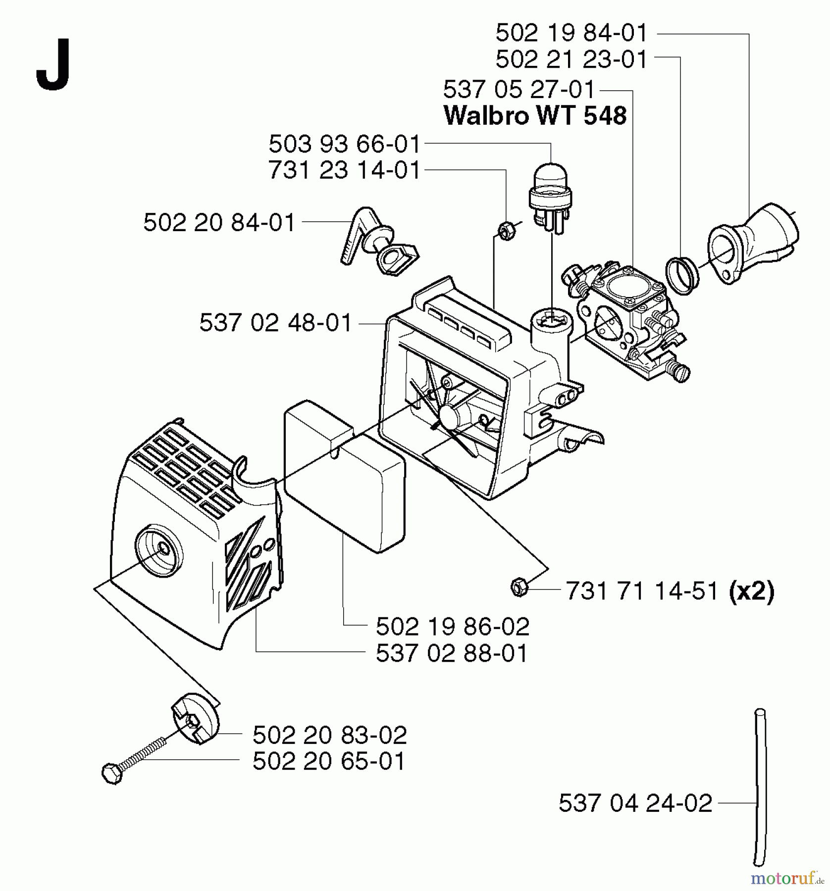 Jonsered Motorsensen, Trimmer GR2032 - Jonsered String/Brush Trimmer (2002-08) CARBURETOR AIR FILTER