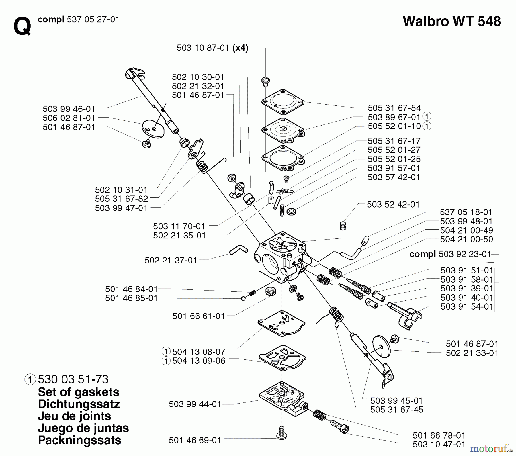 Jonsered Motorsensen, Trimmer GR2036 - Jonsered String/Brush Trimmer (2002-08) CARBURETOR DETAILS