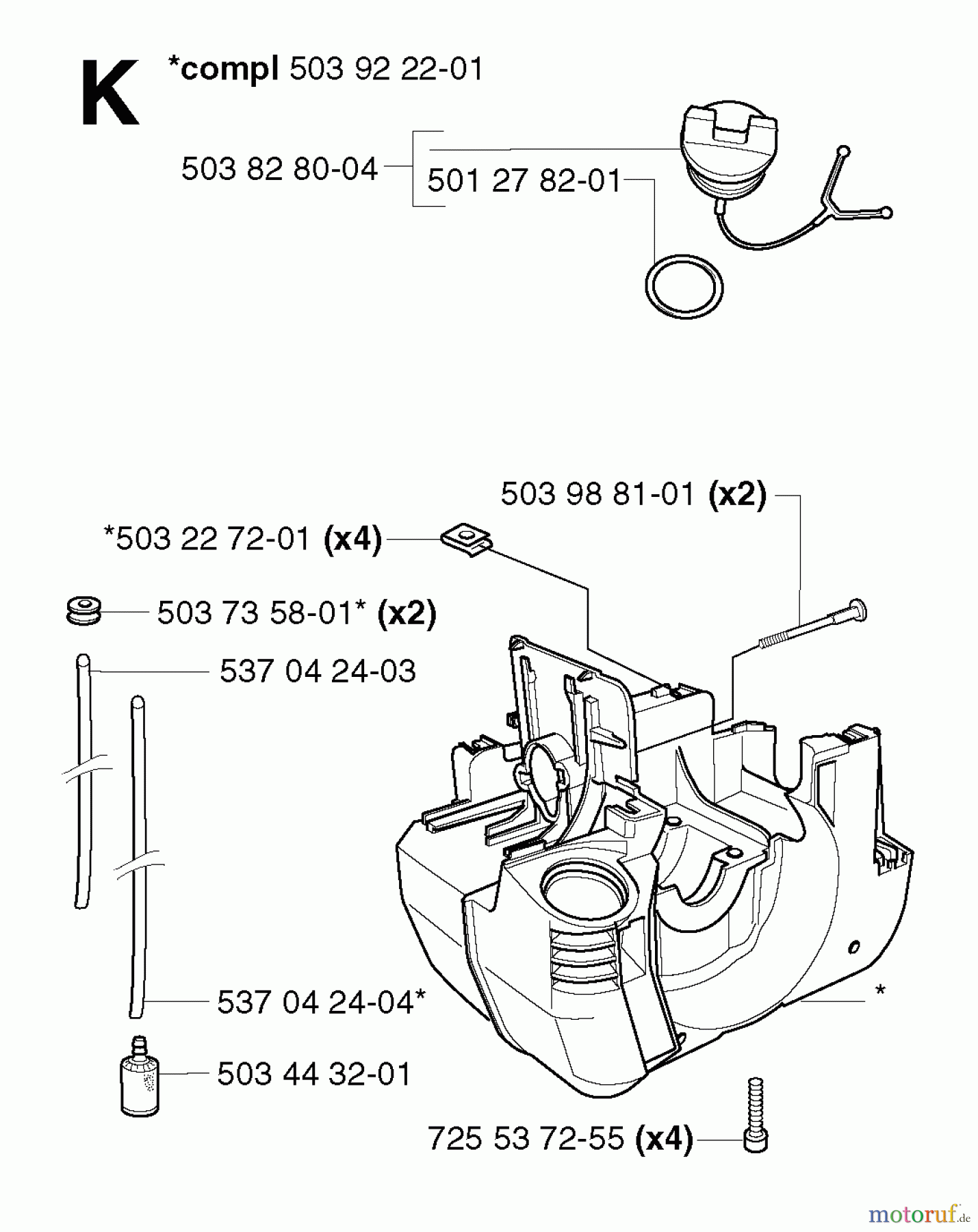 Jonsered Motorsensen, Trimmer GR2032 - Jonsered String/Brush Trimmer (2002-08) CRANKCASE