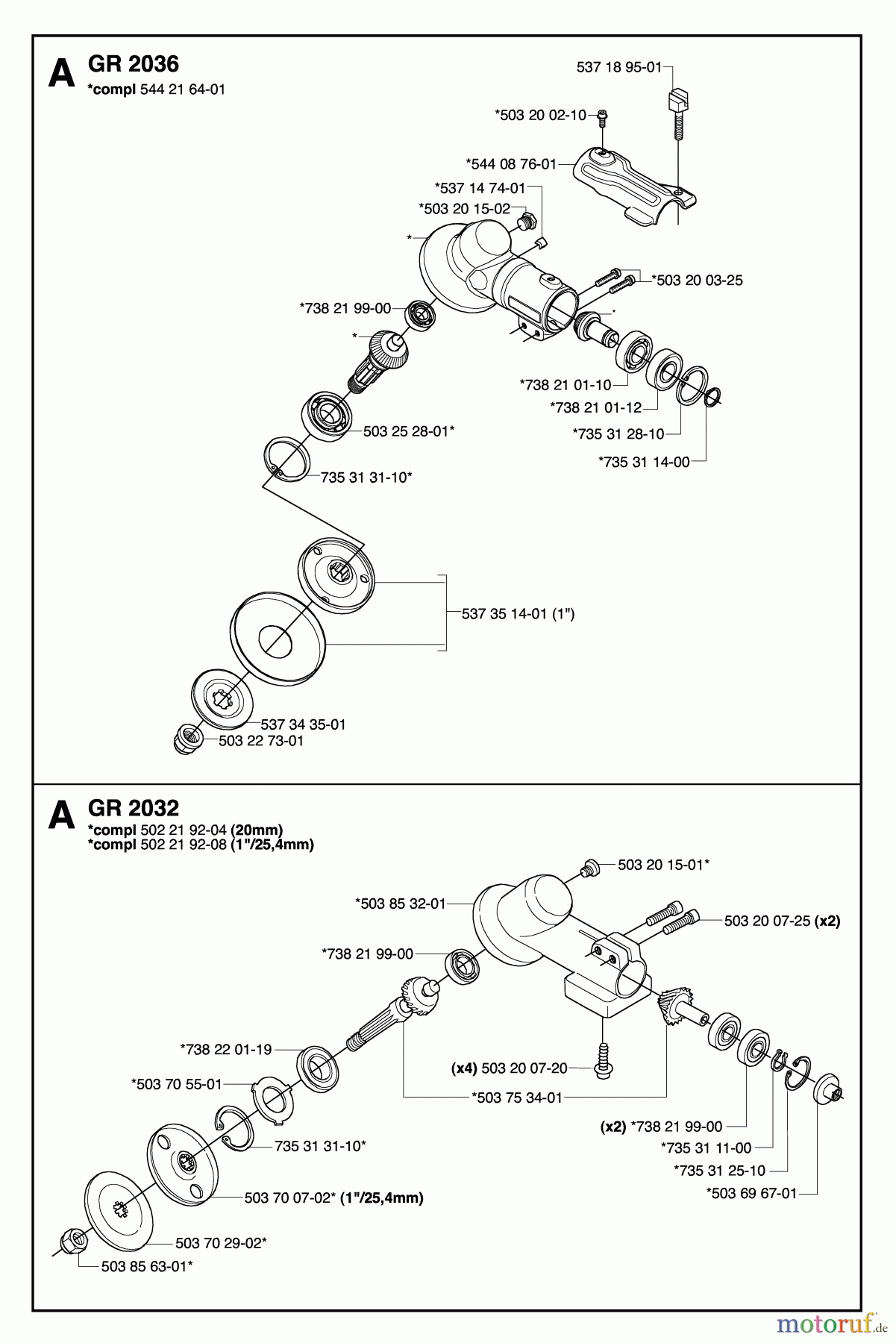 Jonsered Motorsensen, Trimmer GR2036 - Jonsered String/Brush Trimmer (2000-10) BEVEL GEAR #2