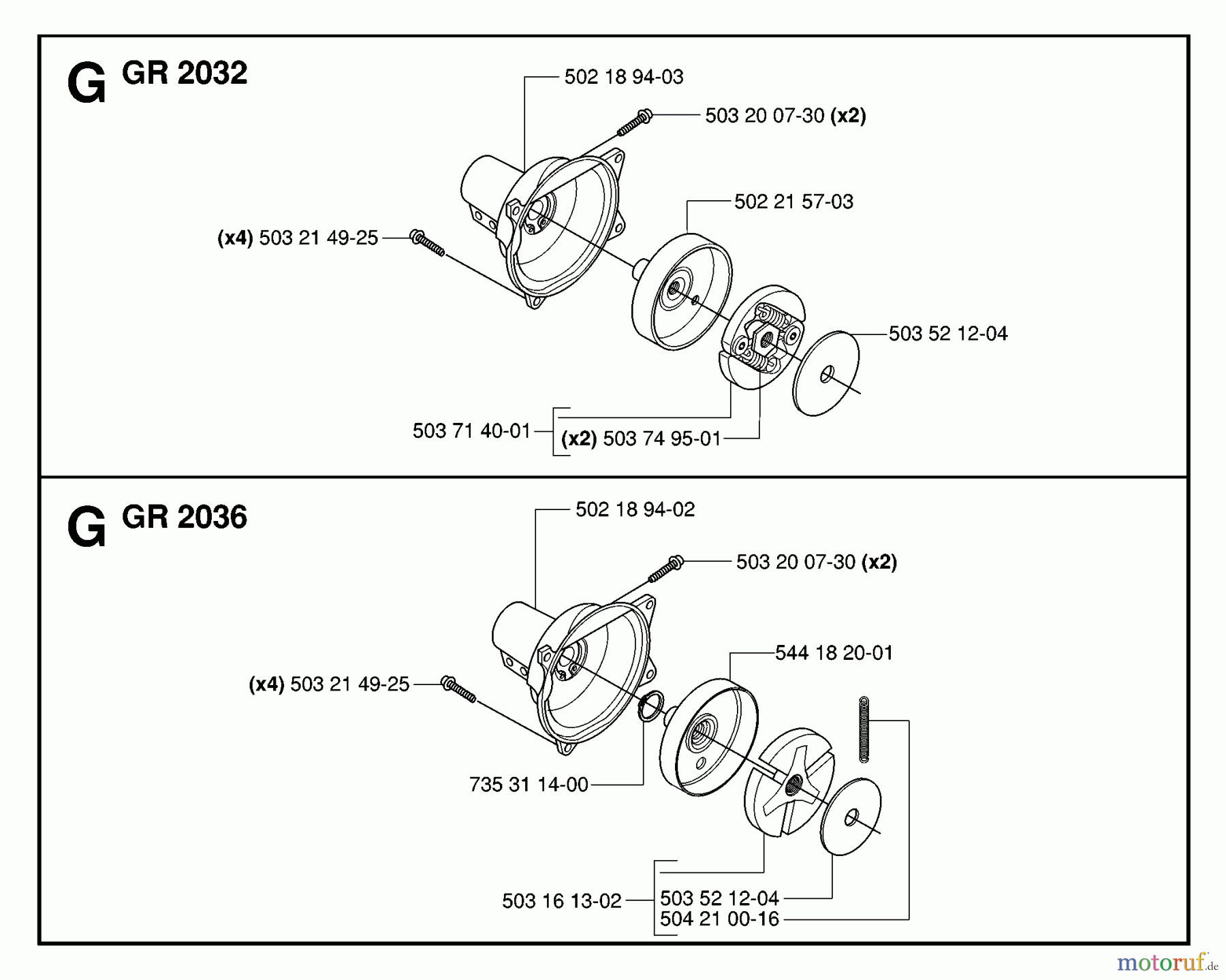 Jonsered Motorsensen, Trimmer GR2032 - Jonsered String/Brush Trimmer (2006-10) CLUTCH #1