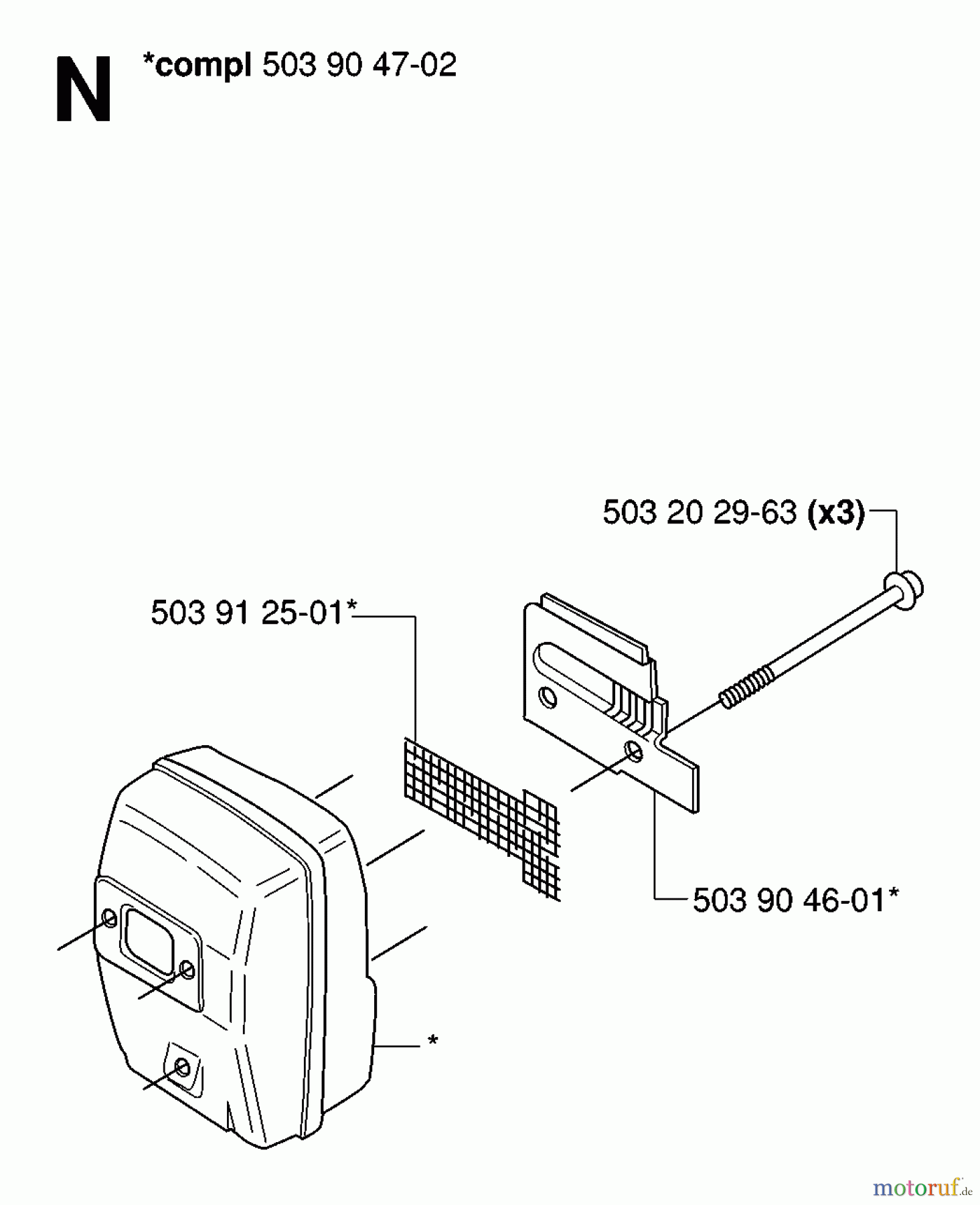 Jonsered Motorsensen, Trimmer GR2032 - Jonsered String/Brush Trimmer (2006-10) MUFFLER
