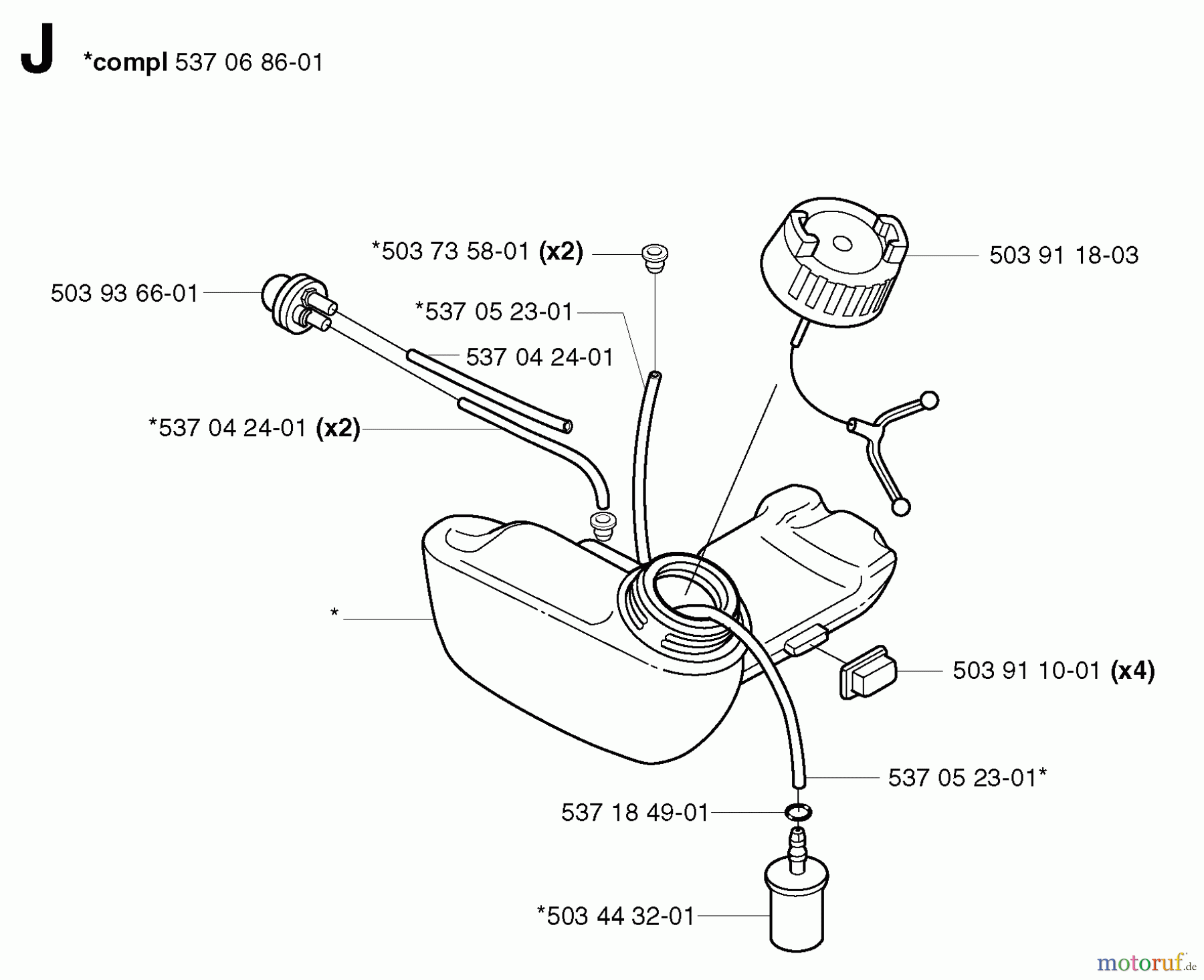 Jonsered Motorsensen, Trimmer GT2125L - Jonsered String/Brush Trimmer (2002-01) FUEL TANK