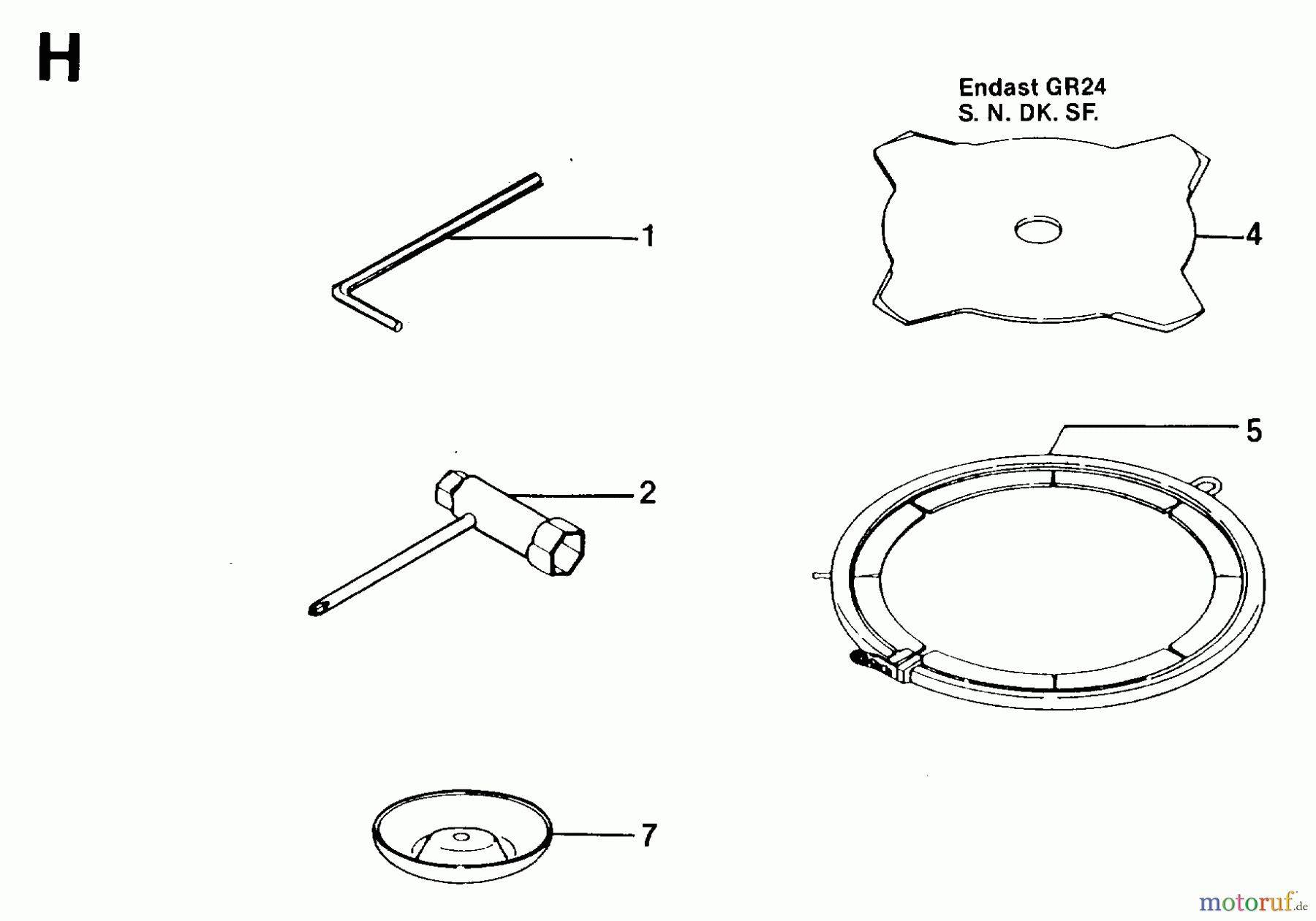 Jonsered Motorsensen, Trimmer GR24 - Jonsered String/Brush Trimmer (1993-02) ACCESSORIES