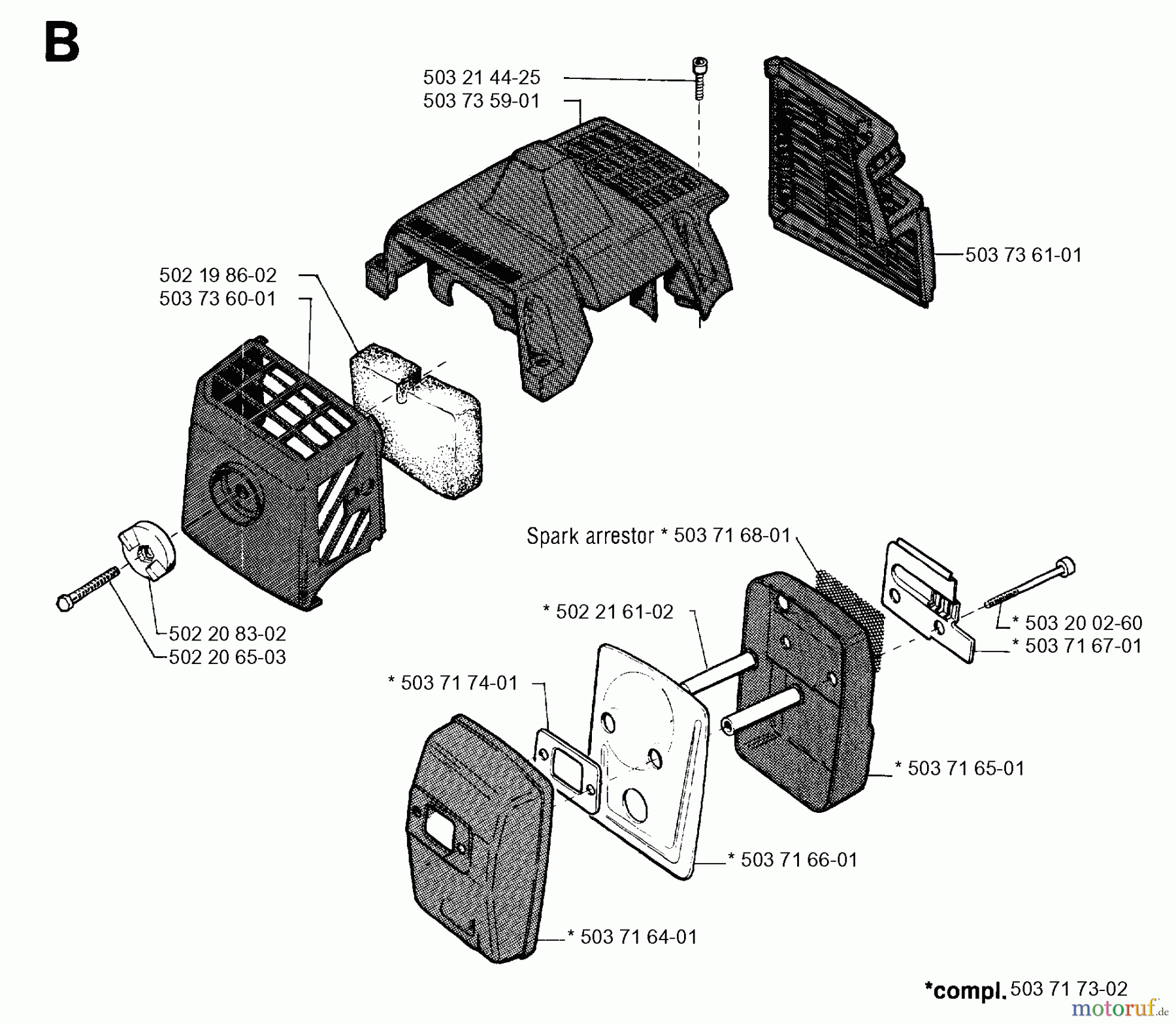 Jonsered Motorsensen, Trimmer GR26 - Jonsered String/Brush Trimmer (1994-11) MUFFLER