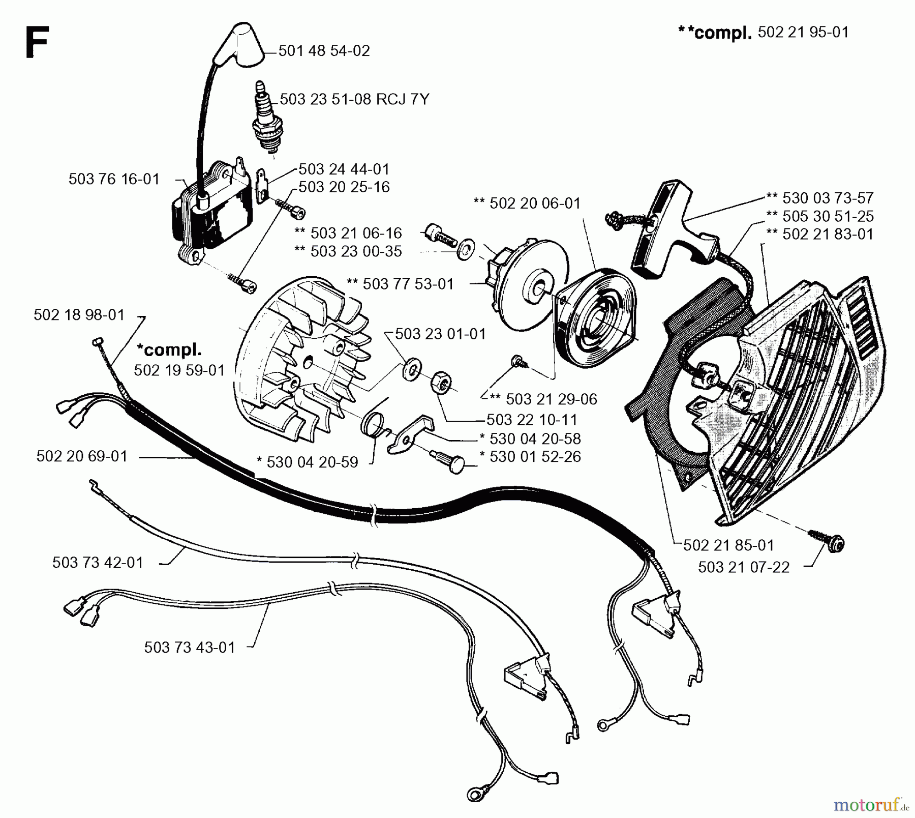 Jonsered Motorsensen, Trimmer GR26 - Jonsered String/Brush Trimmer (1994-11) STARTER