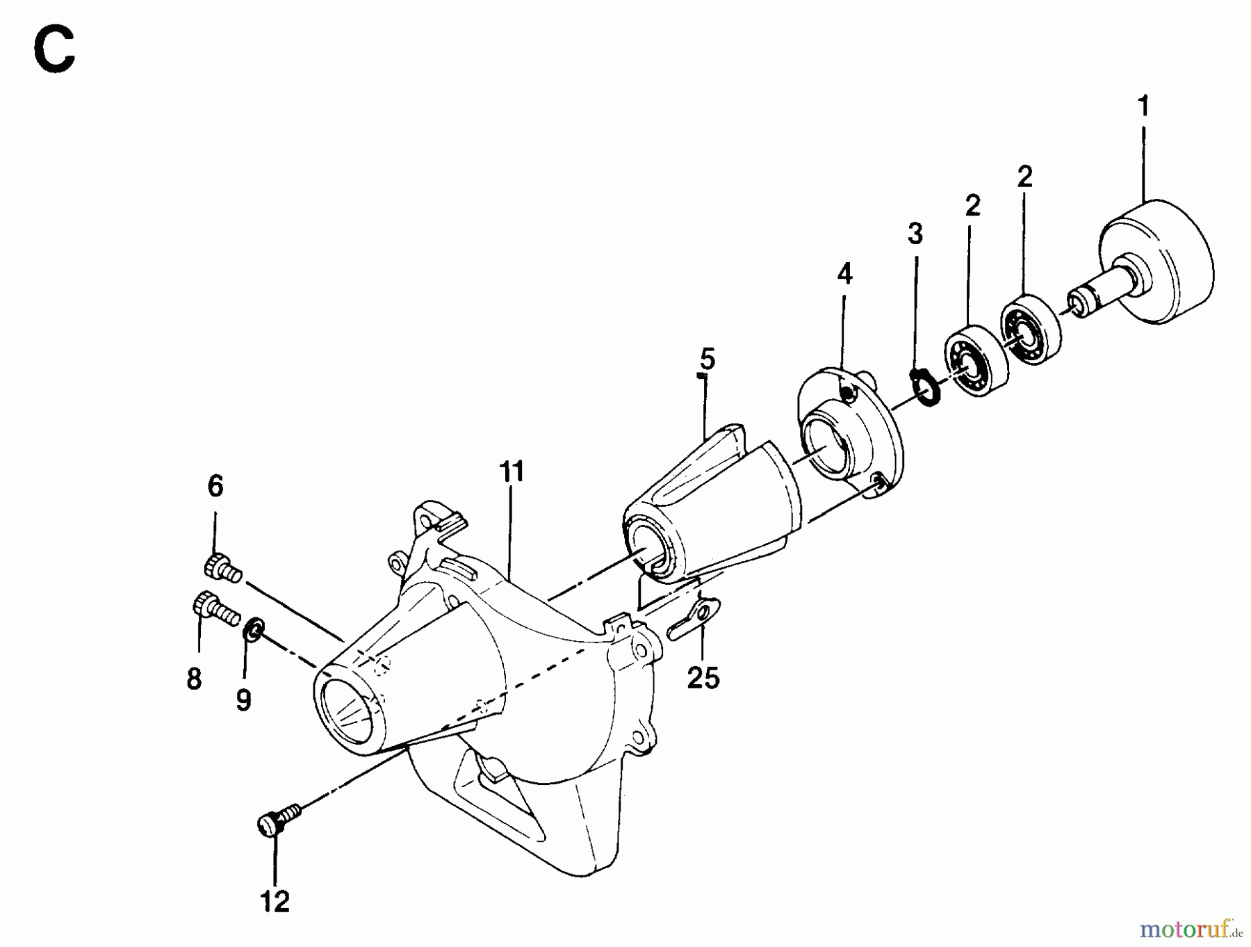 Jonsered Motorsensen, Trimmer GR28L - Jonsered String/Brush Trimmer (1993-02) CLUTCH COVER