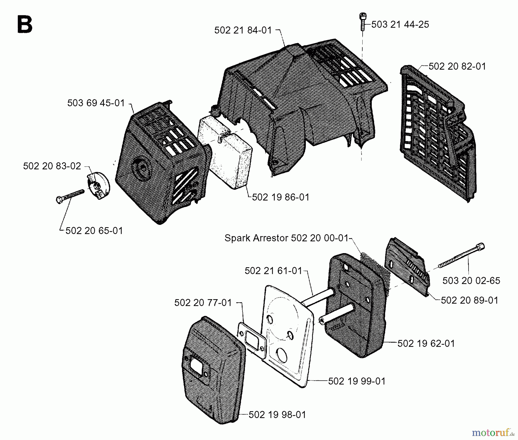 Jonsered Motorsensen, Trimmer GR32 - Jonsered String/Brush Trimmer (1994-02) MUFFLER