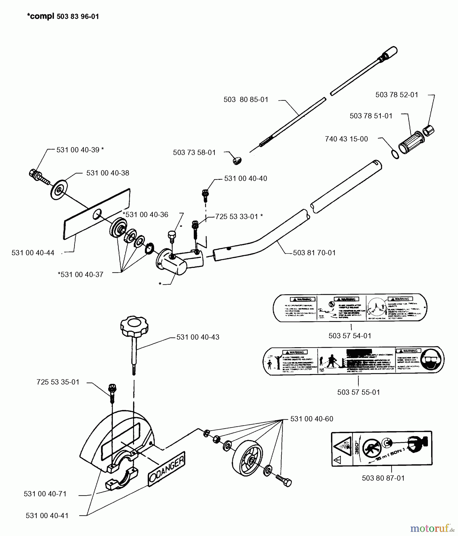 Jonsered Motorsensen, Trimmer GR36 - Jonsered String/Brush Trimmer (1996-06) ACCESSORIES #1
