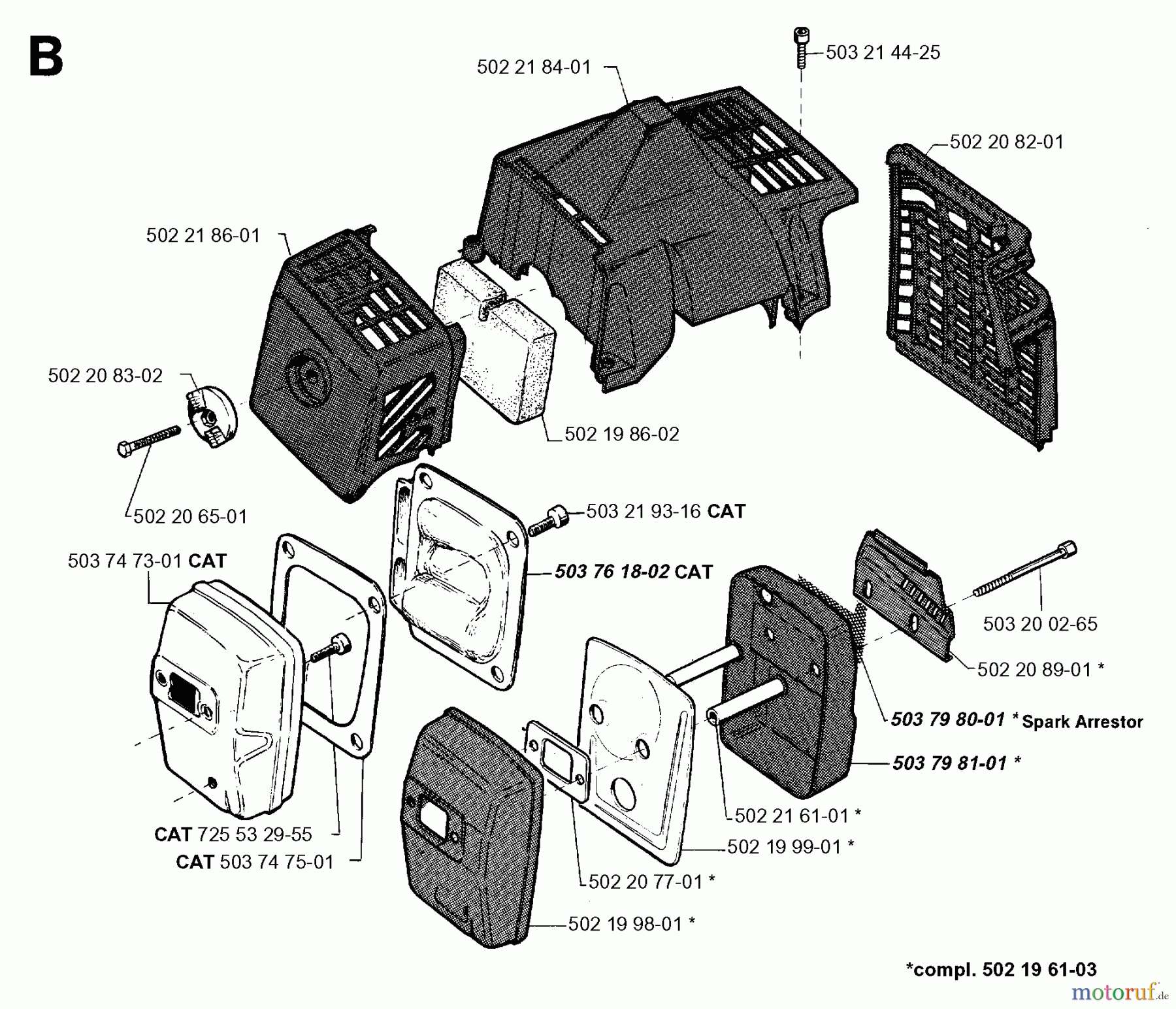 Jonsered Motorsensen, Trimmer GR36 - Jonsered String/Brush Trimmer (1996-06) MUFFLER