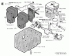 Jonsered RS44 - String/Brush Trimmer (1991-03) Ersatzteile CYLINDER CRANKCASE
