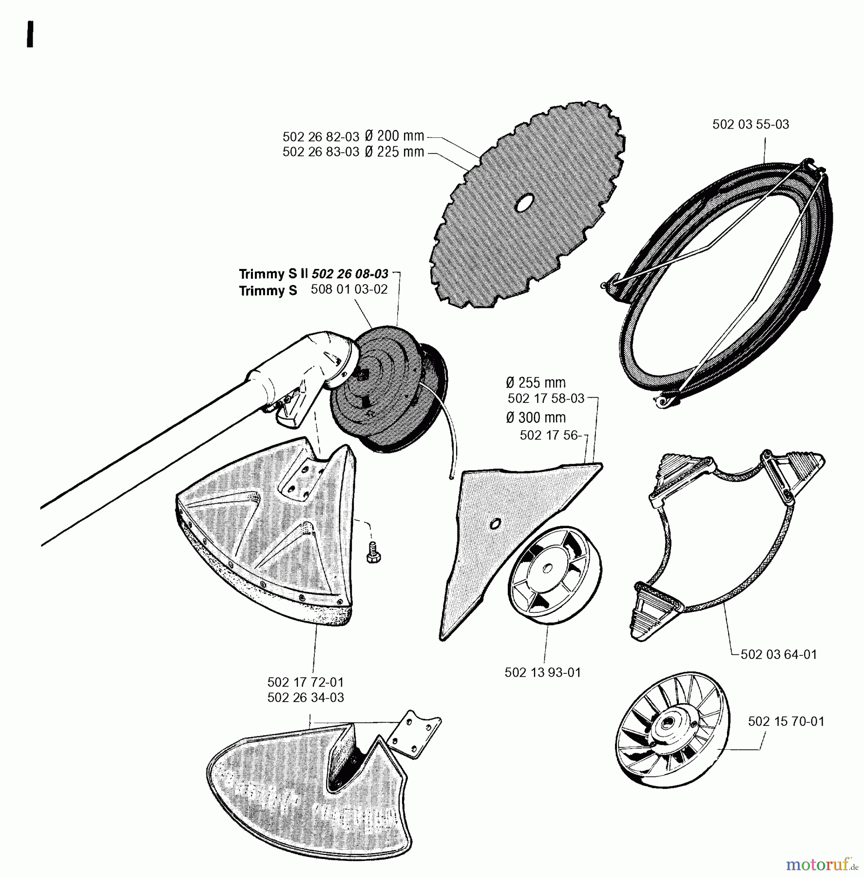 Jonsered Motorsensen, Trimmer RS41 - Jonsered String/Brush Trimmer (1993-05) ACCESSORIES #1