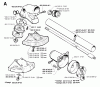 Jonsered GR41 - String/Brush Trimmer (1993-05) Ersatzteile BEVEL GEAR SHAFT