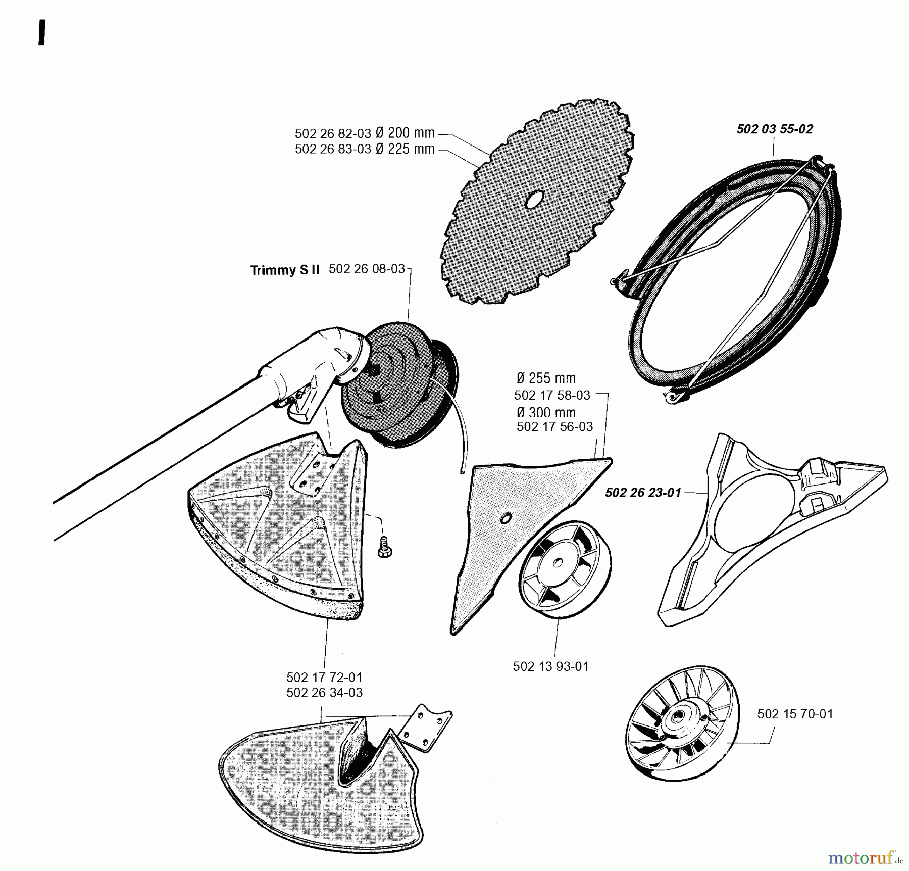 Jonsered Motorsensen, Trimmer RS44 - Jonsered String/Brush Trimmer (1994-03) ACCESSORIES #1