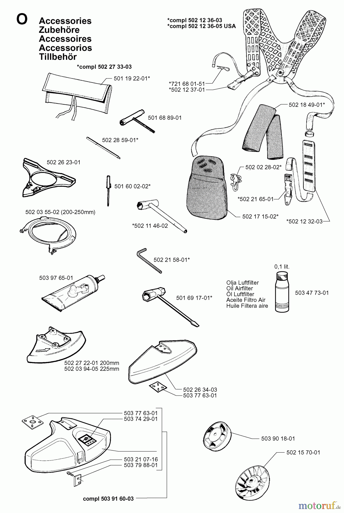 Jonsered Motorsensen, Trimmer GR41 - Jonsered String/Brush Trimmer (1998-06) ACCESSORIES