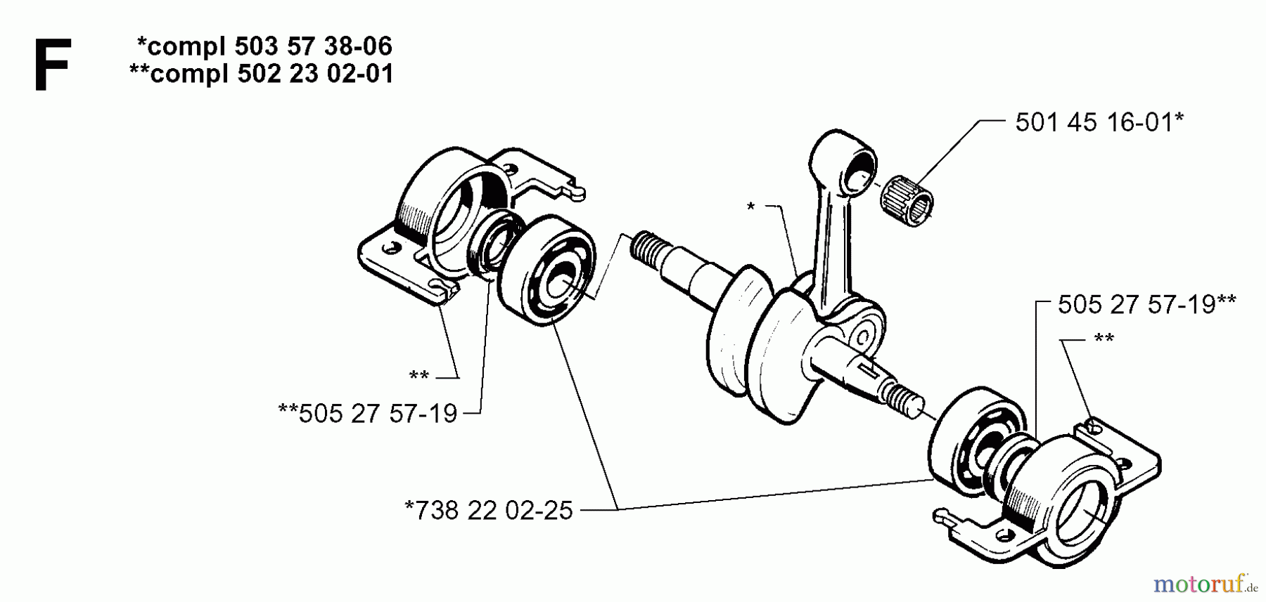 Jonsered Motorsensen, Trimmer GR41 - Jonsered String/Brush Trimmer (1998-06) CRANKSHAFT