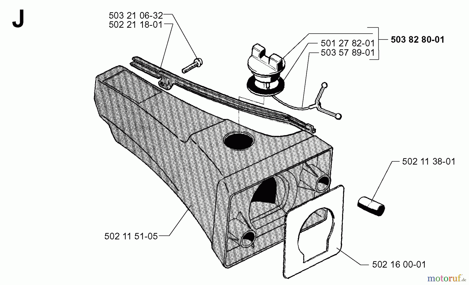 Jonsered Motorsensen, Trimmer GR41 - Jonsered String/Brush Trimmer (1998-06) FUEL TANK