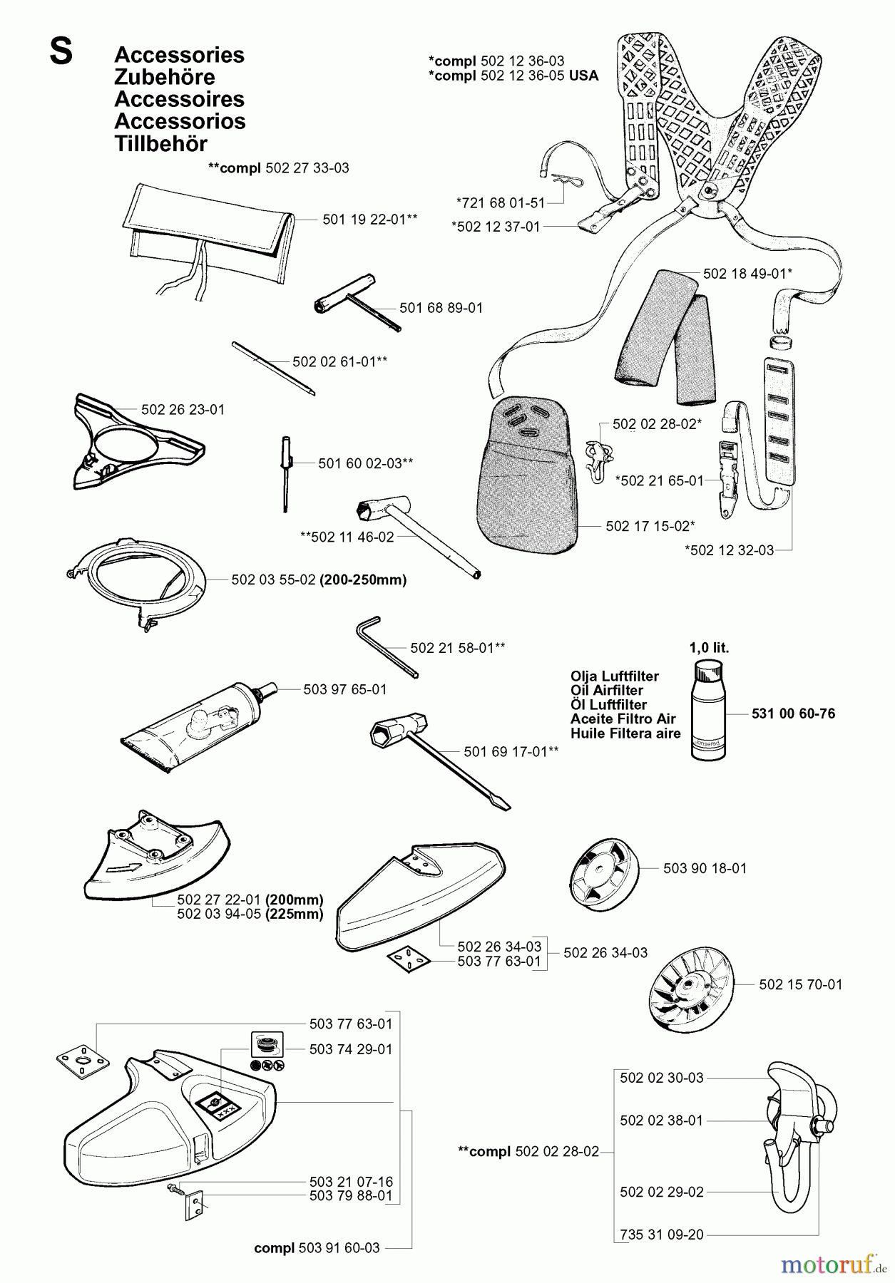 Jonsered Motorsensen, Trimmer GR41 - Jonsered String/Brush Trimmer (2001-03) ACCESSORIES