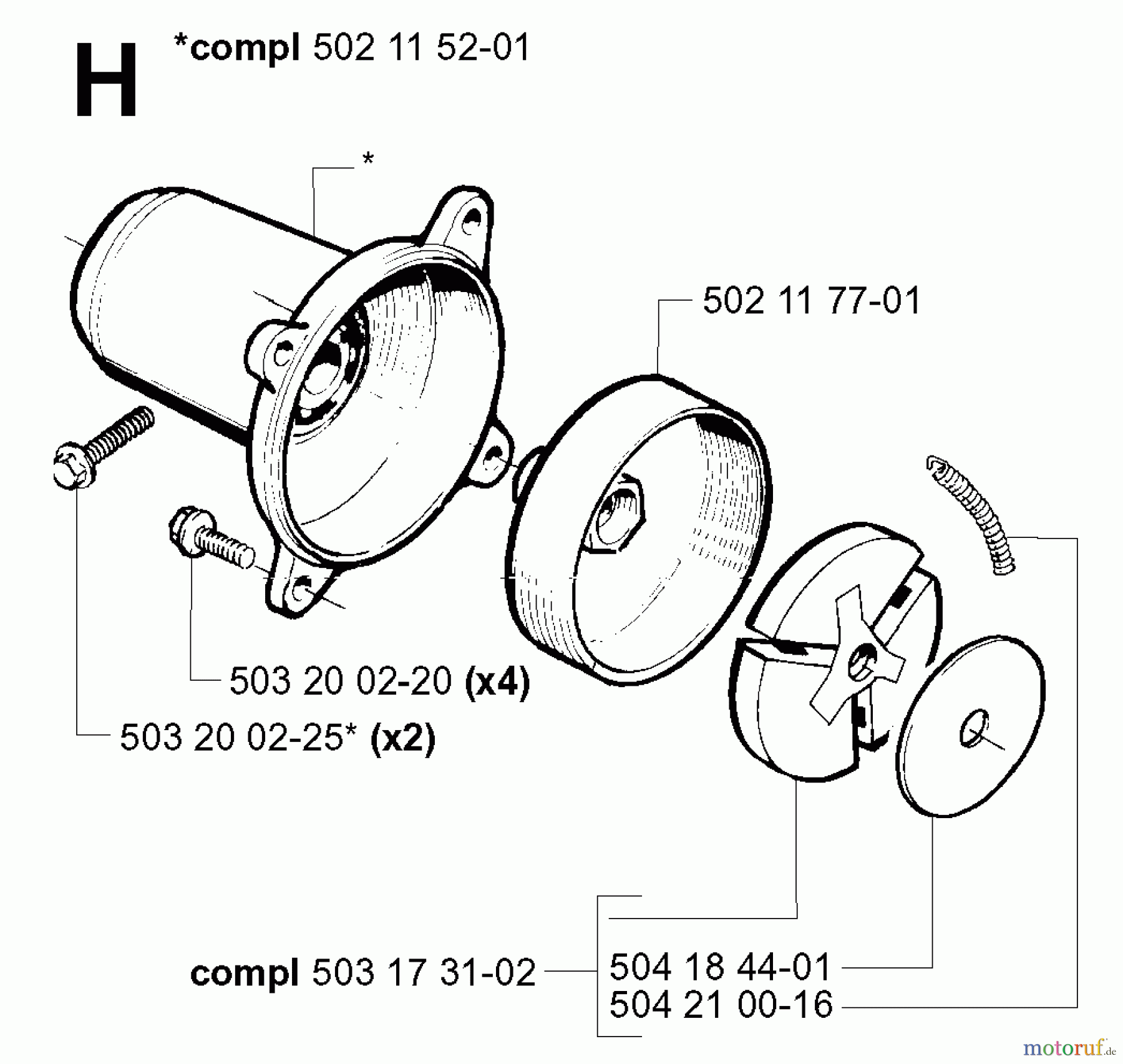 Jonsered Motorsensen, Trimmer GR41 - Jonsered String/Brush Trimmer (2001-03) CLUTCH
