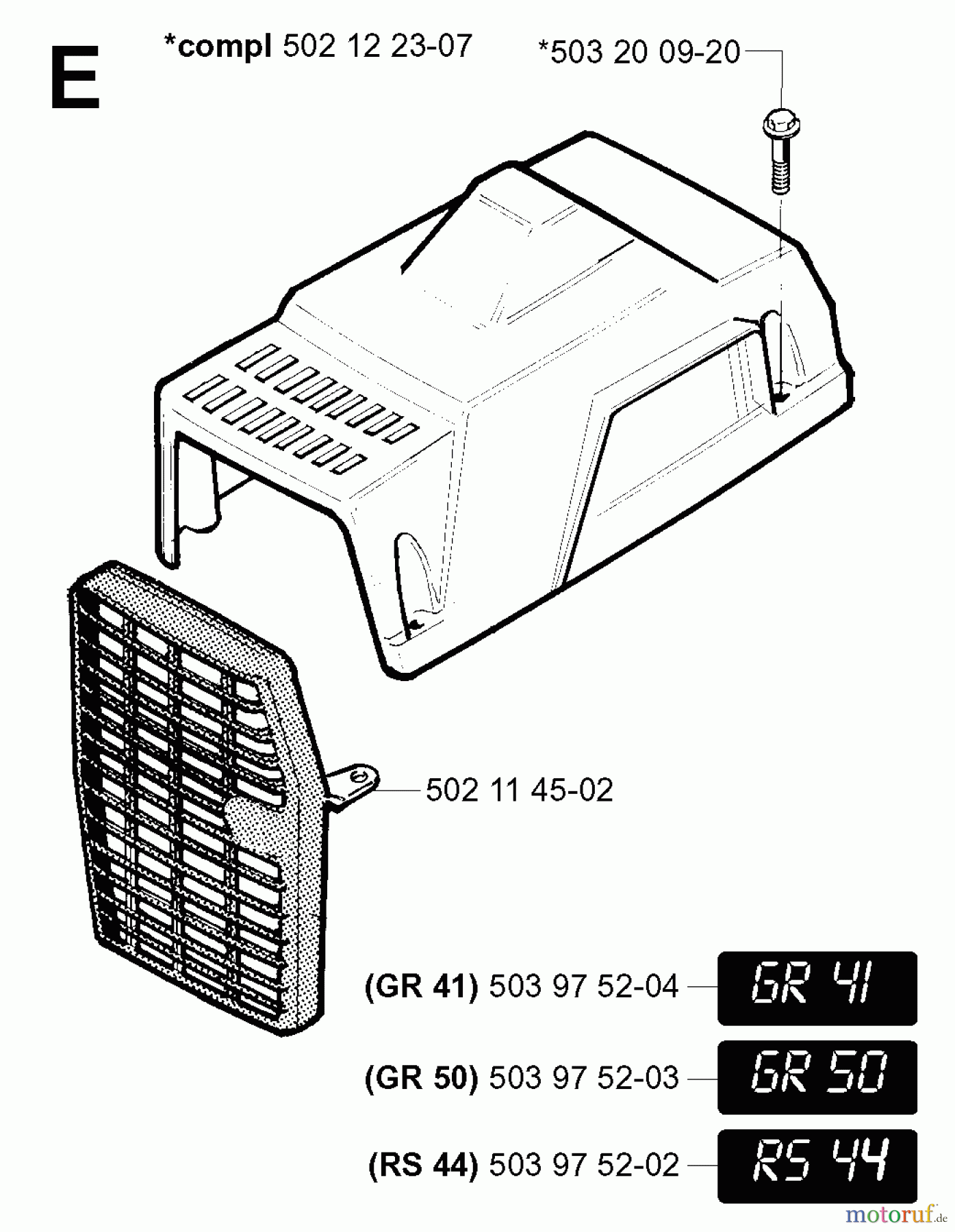 Jonsered Motorsensen, Trimmer GR50 EPA - Jonsered String/Brush Trimmer (2001-03) COVER