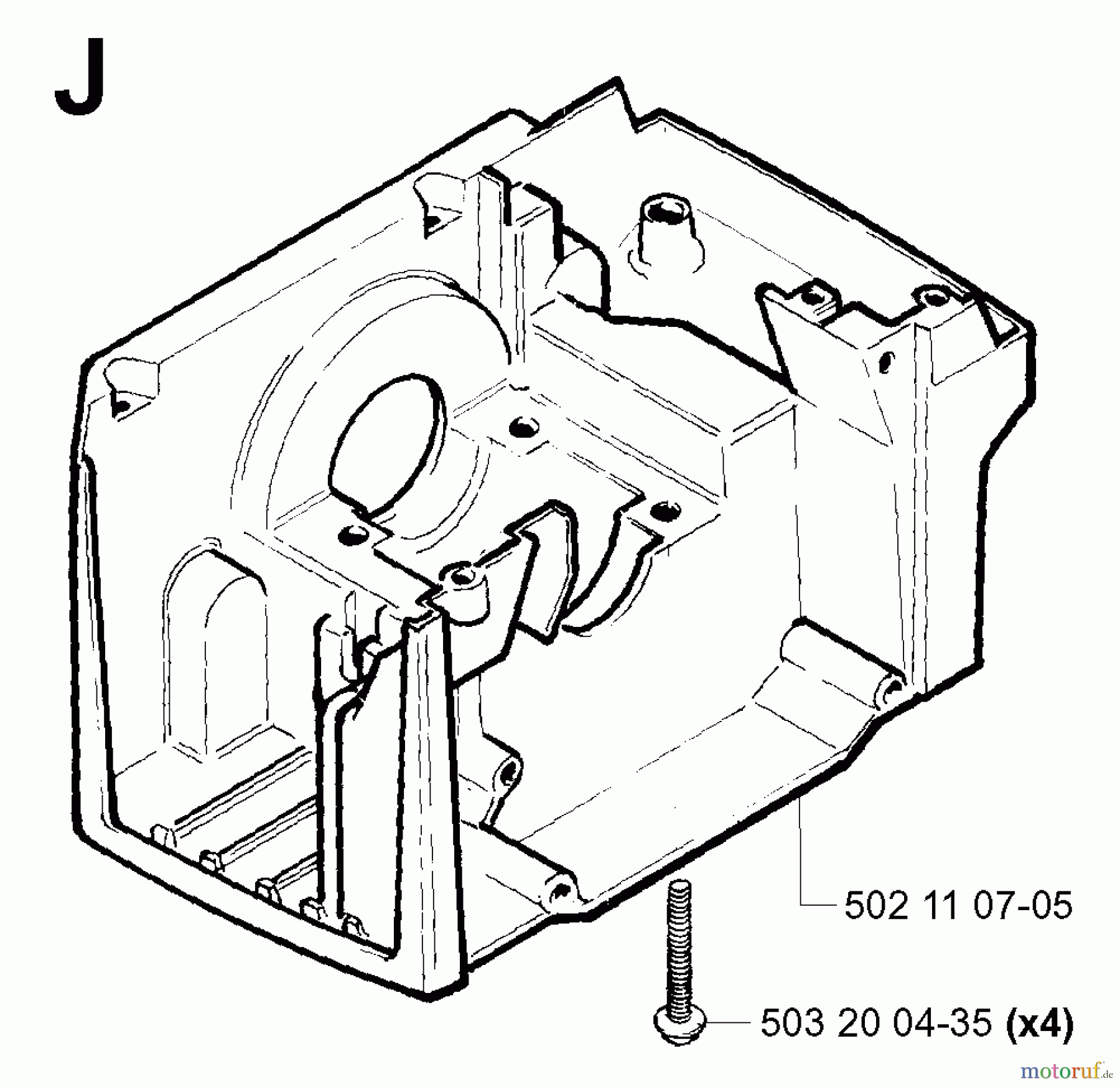 Jonsered Motorsensen, Trimmer RS44 - Jonsered String/Brush Trimmer (2001-03) CRANKCASE
