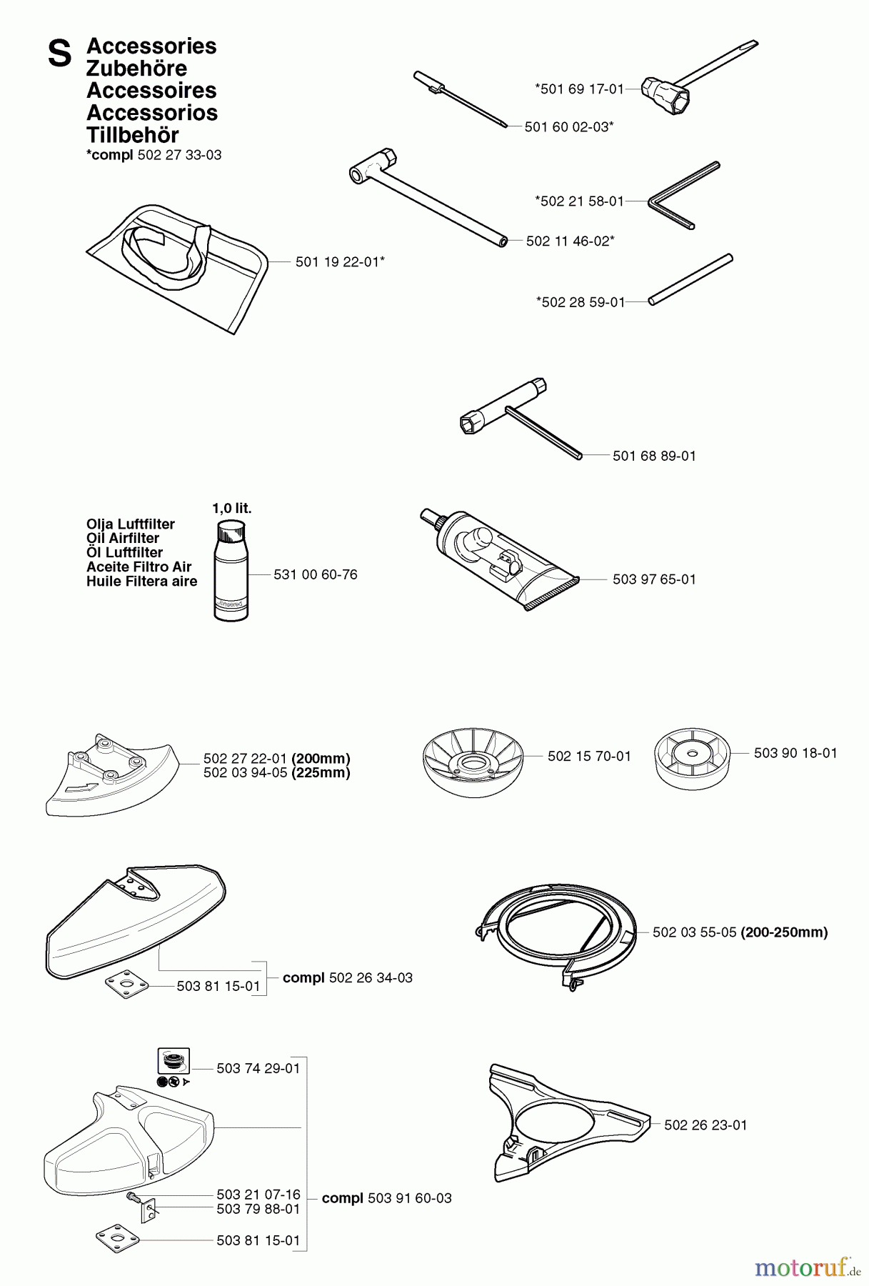 Jonsered Motorsensen, Trimmer GR50 EPA - Jonsered String/Brush Trimmer (2002-08) ACCESSORIES