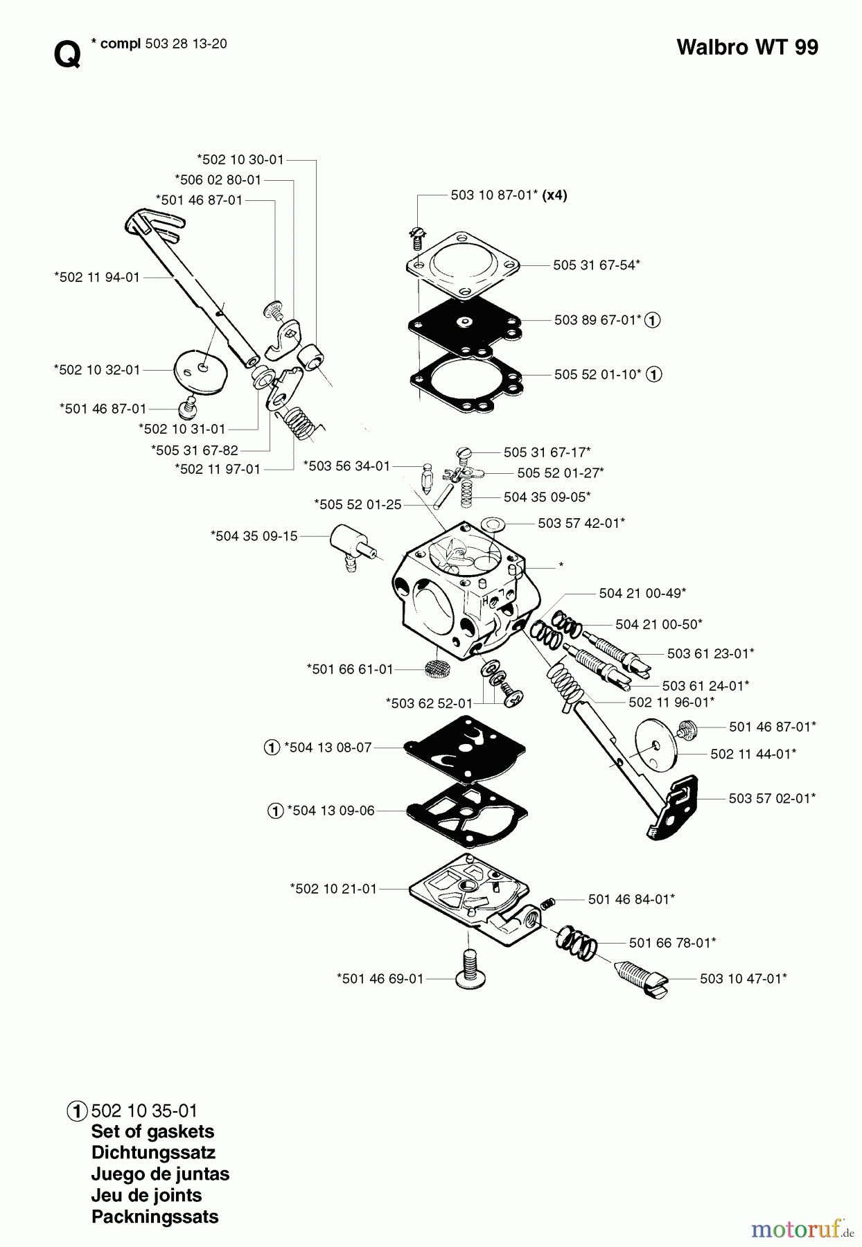 Jonsered Motorsensen, Trimmer GR50 EPA - Jonsered String/Brush Trimmer (2002-08) CARBURETOR DETAILS #2