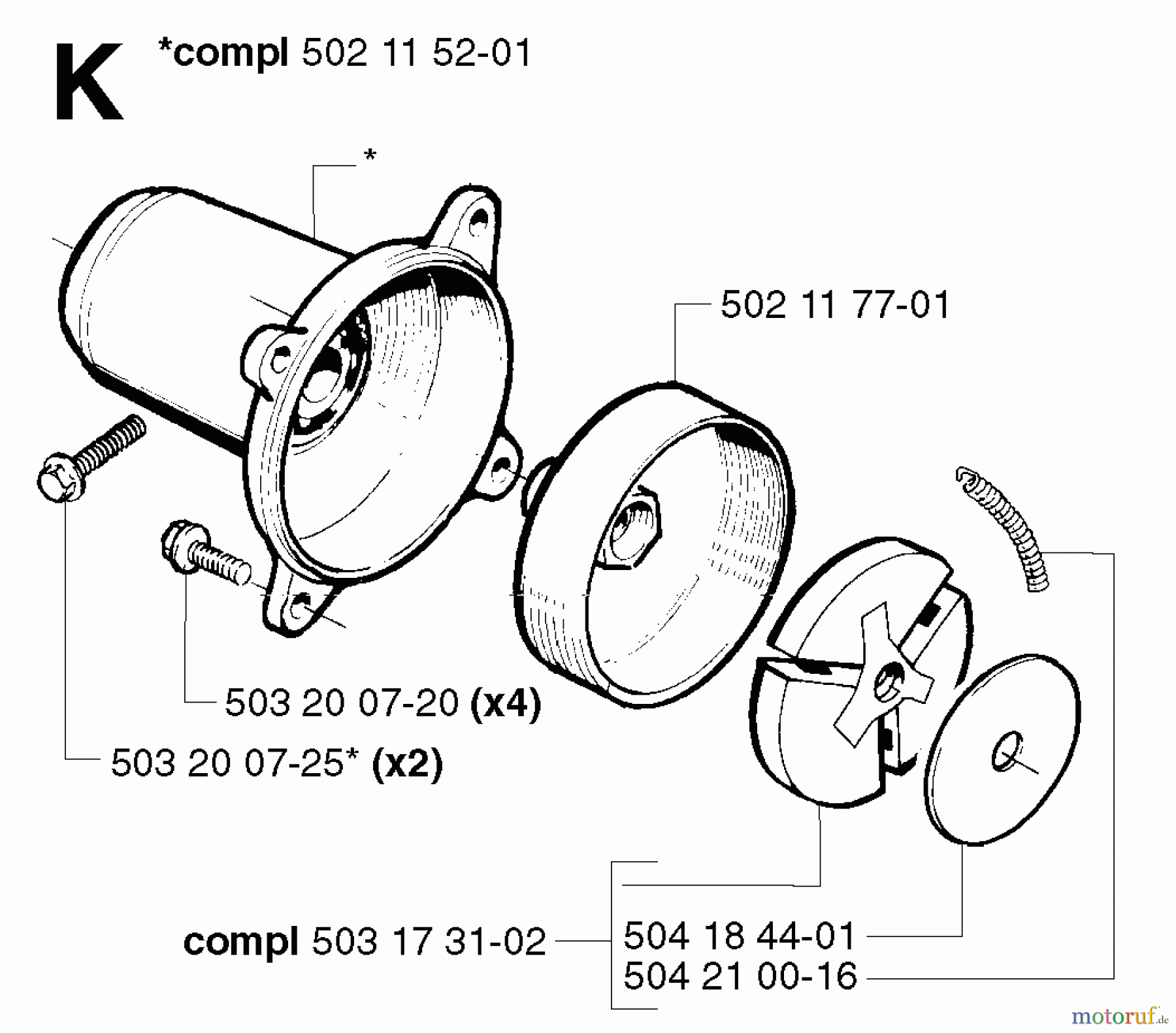 Jonsered Motorsensen, Trimmer GR50 EPA - Jonsered String/Brush Trimmer (2002-08) CLUTCH