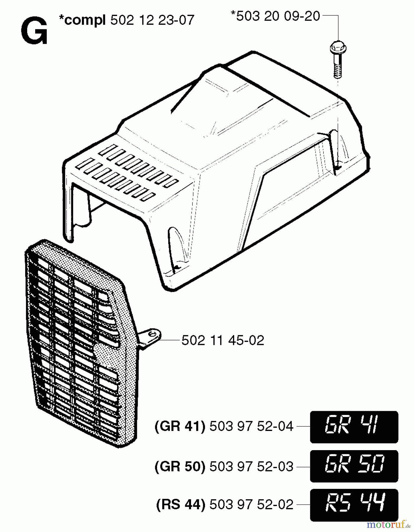 Jonsered Motorsensen, Trimmer GR50 EPA - Jonsered String/Brush Trimmer (2002-08) COVER