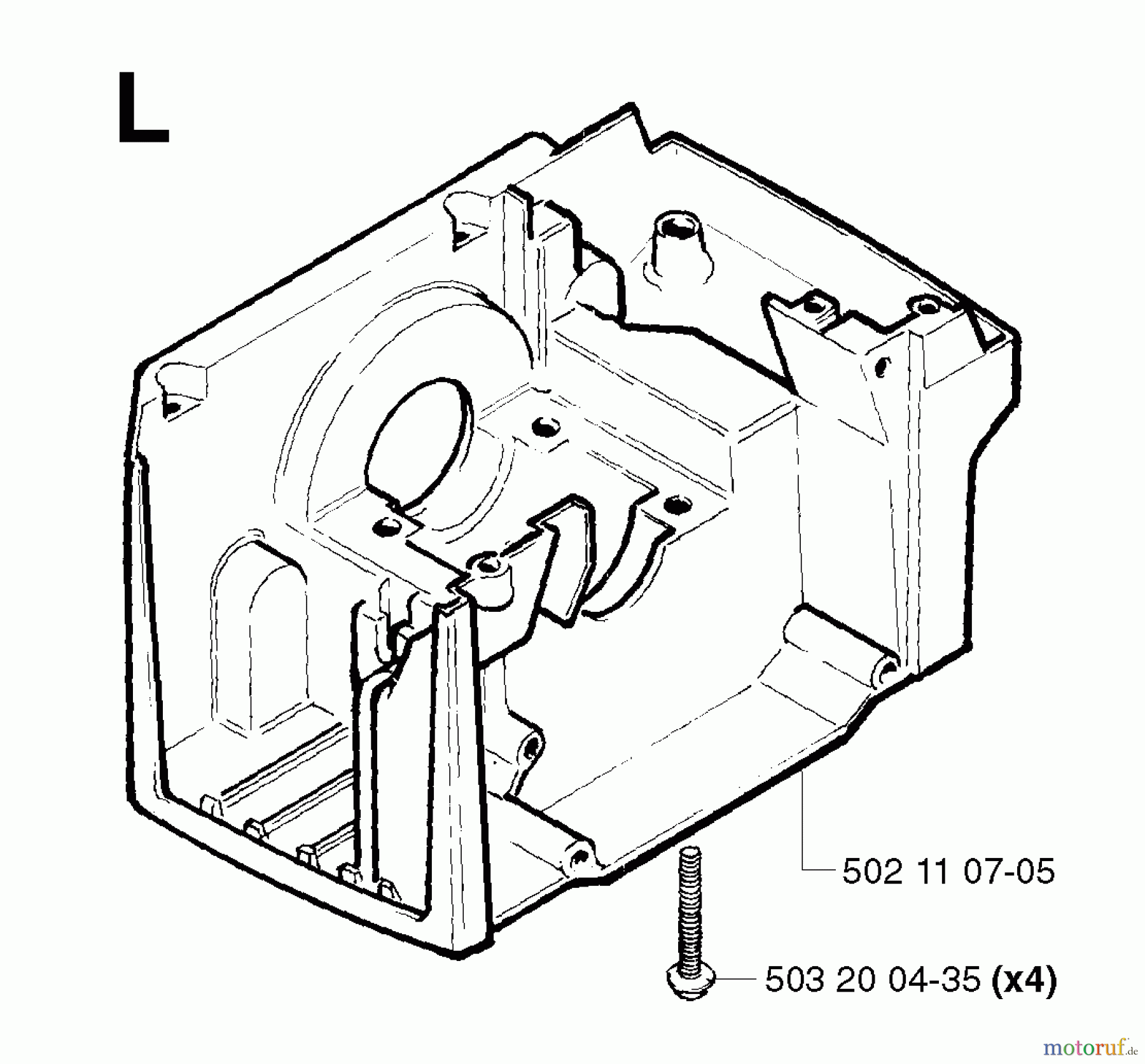 Jonsered Motorsensen, Trimmer GR50 EPA - Jonsered String/Brush Trimmer (2002-08) CRANKCASE