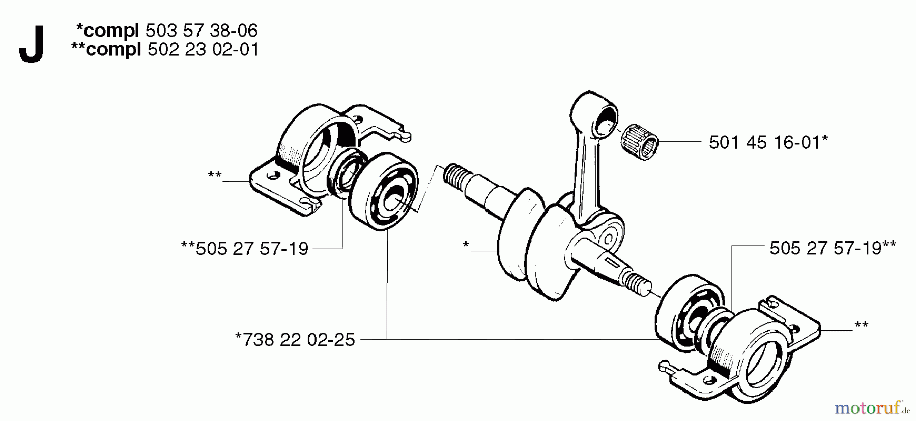  Jonsered Motorsensen, Trimmer GR50 EPA - Jonsered String/Brush Trimmer (2002-08) CRANKSHAFT