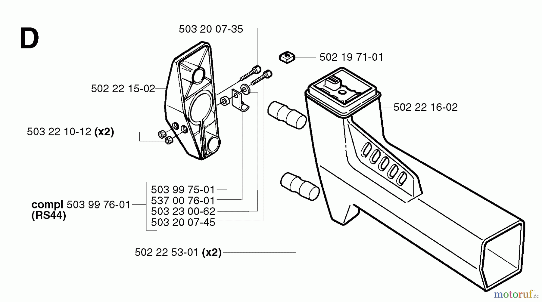Jonsered Motorsensen, Trimmer RS44 EPA - Jonsered String/Brush Trimmer (2002-08) TOWER