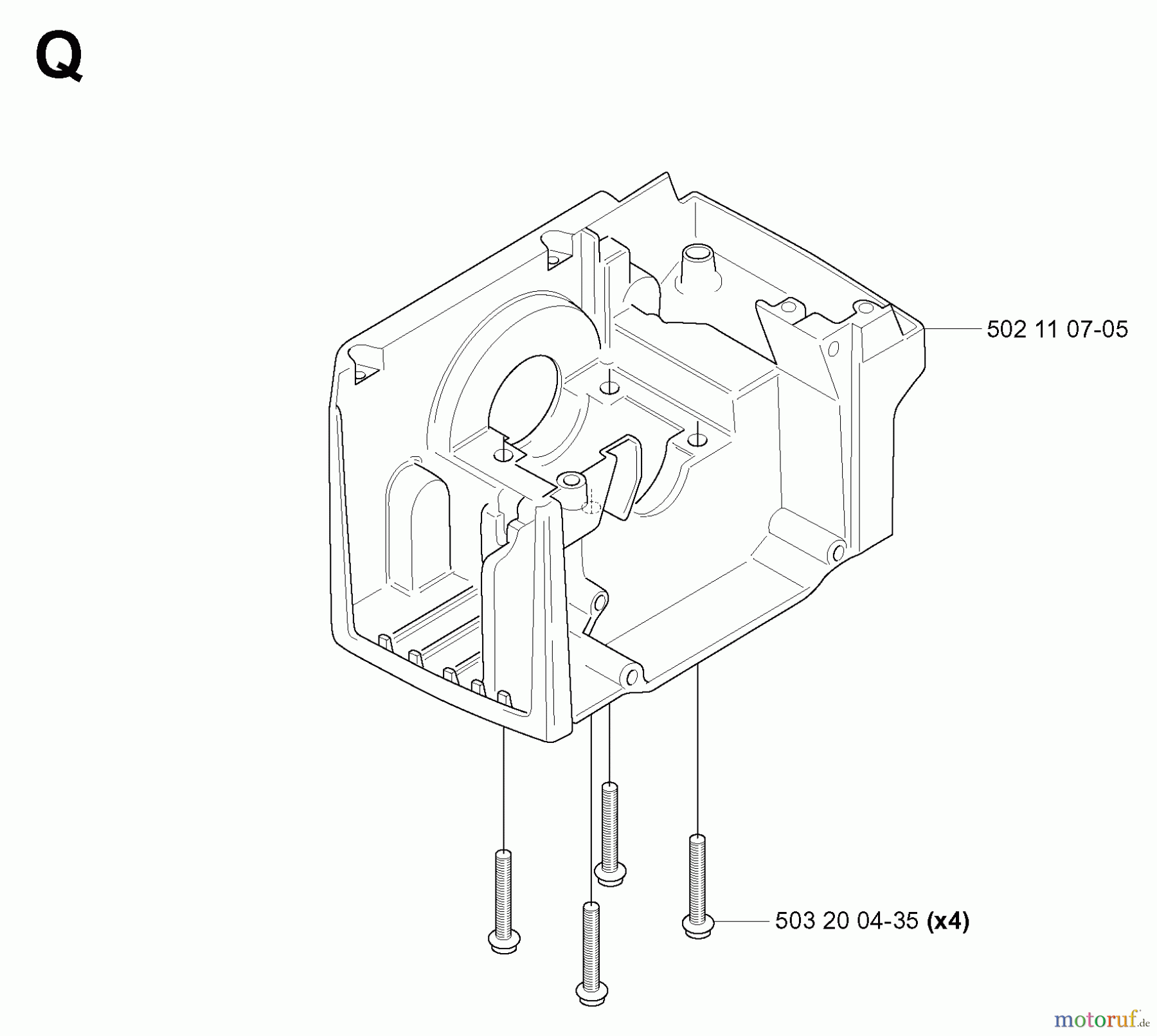 Jonsered Motorsensen, Trimmer GR50 EPA - Jonsered String/Brush Trimmer (2006-01) CRANKCASE
