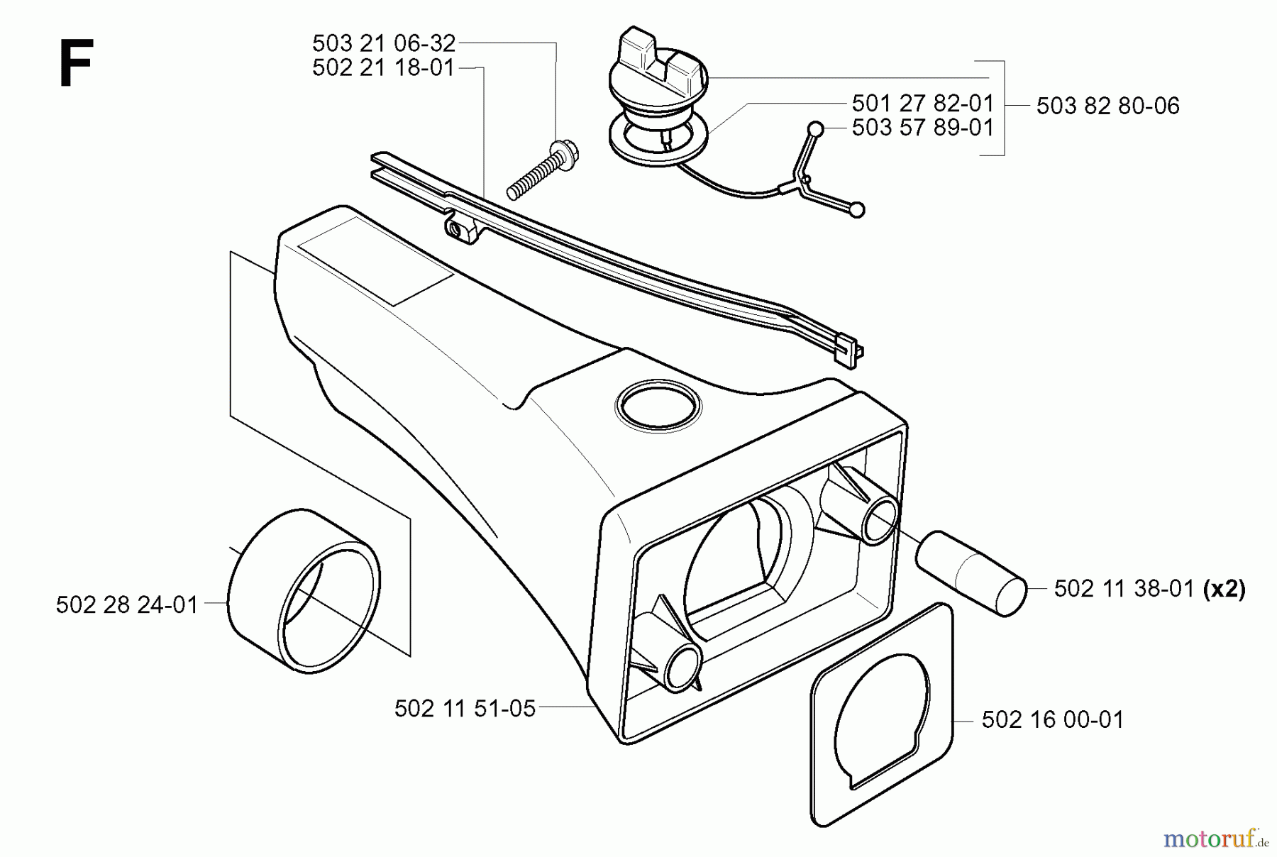 Jonsered Motorsensen, Trimmer GR41 EPA - Jonsered String/Brush Trimmer (2006-01) FUEL TANK